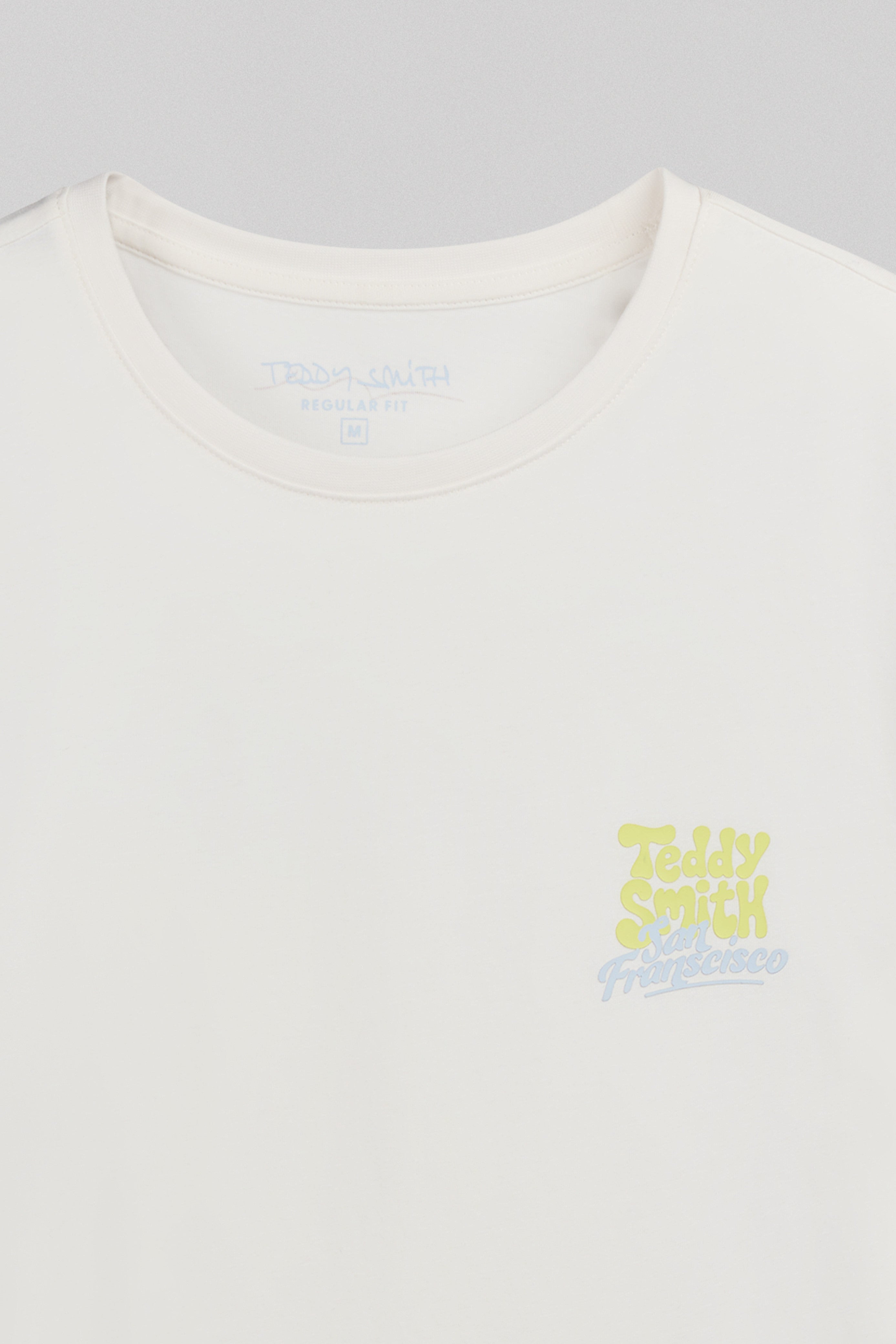 Teddy Smith T-Frans MC Middle White t-shirt homme blanc imprimé