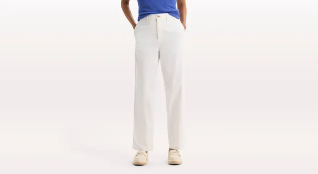 Dockers Blake High Straight chino blanc taille haute coupe droite