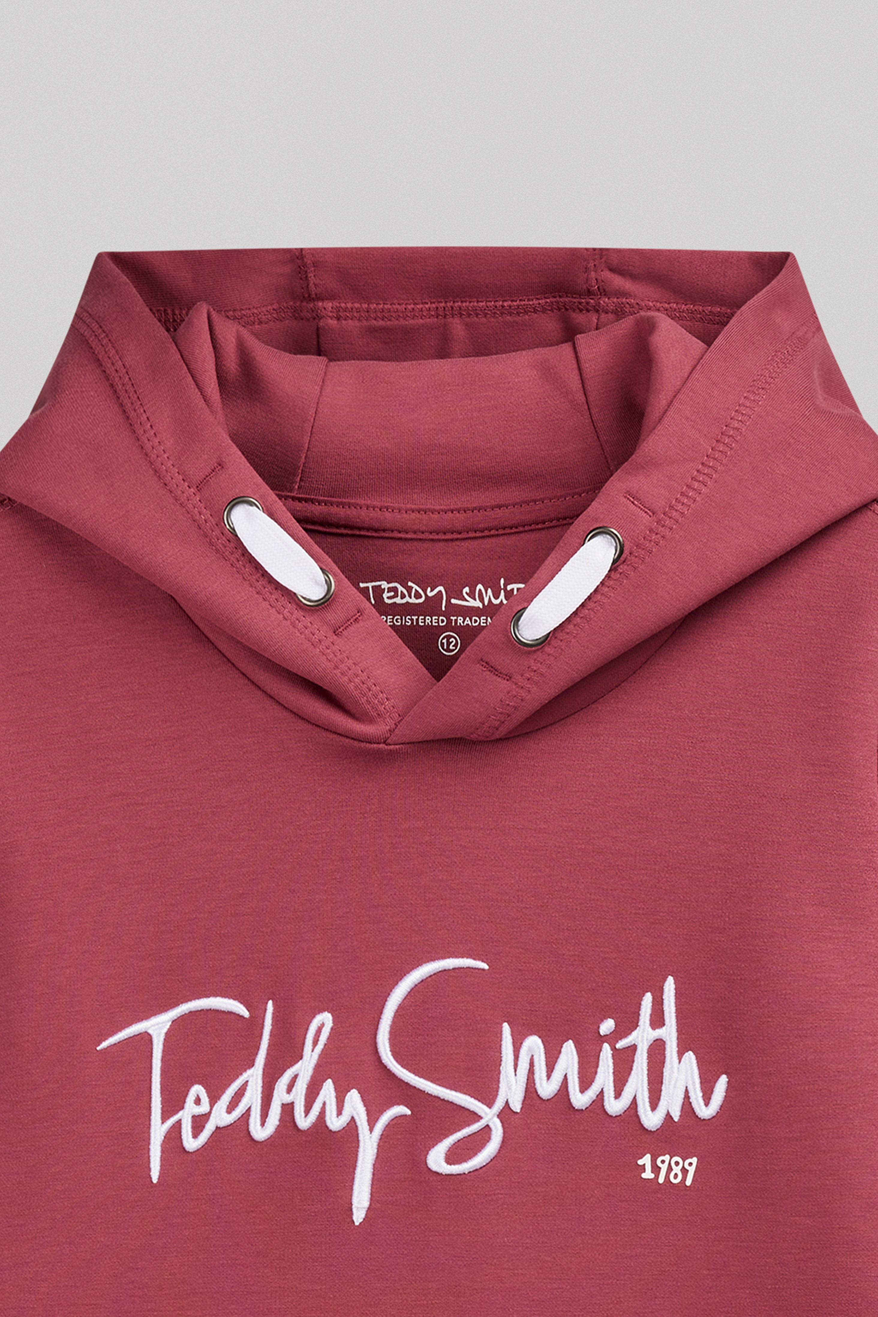 Teddy Smith S-Evry Hoody sweat enfant framboise