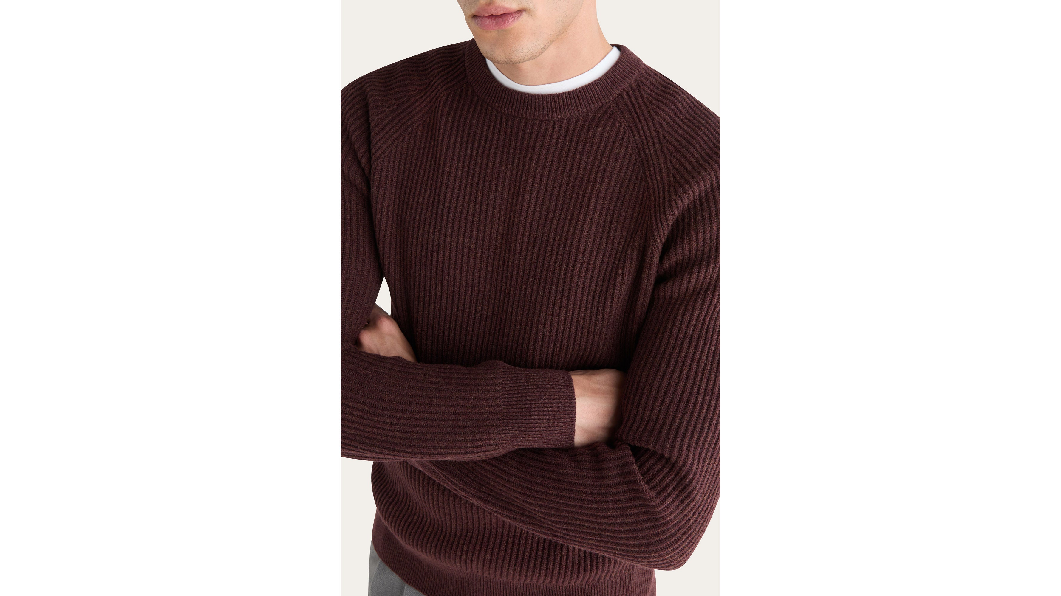 Dockers pull col rond rouge coupe regular homme