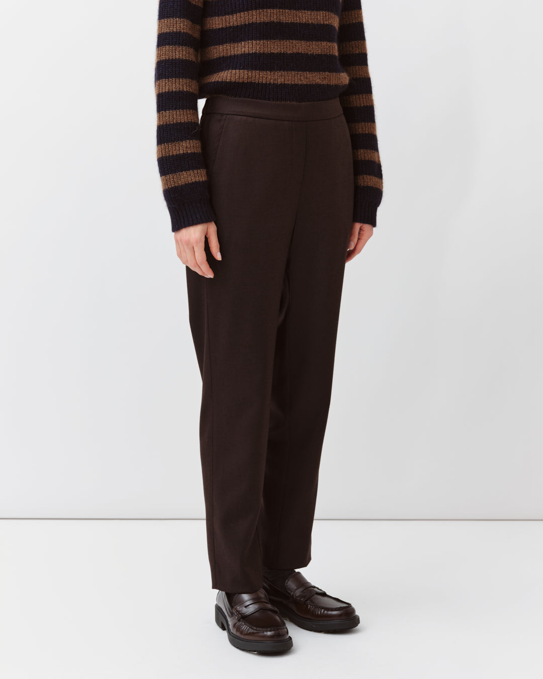DIEGA PACIFIO pantalon chocolat coupe droite