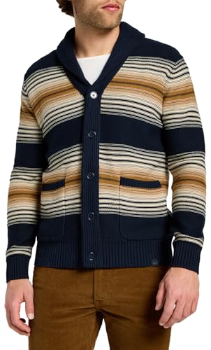 Lee Frontier Cardigan pull homme bleu marine M coupe regular