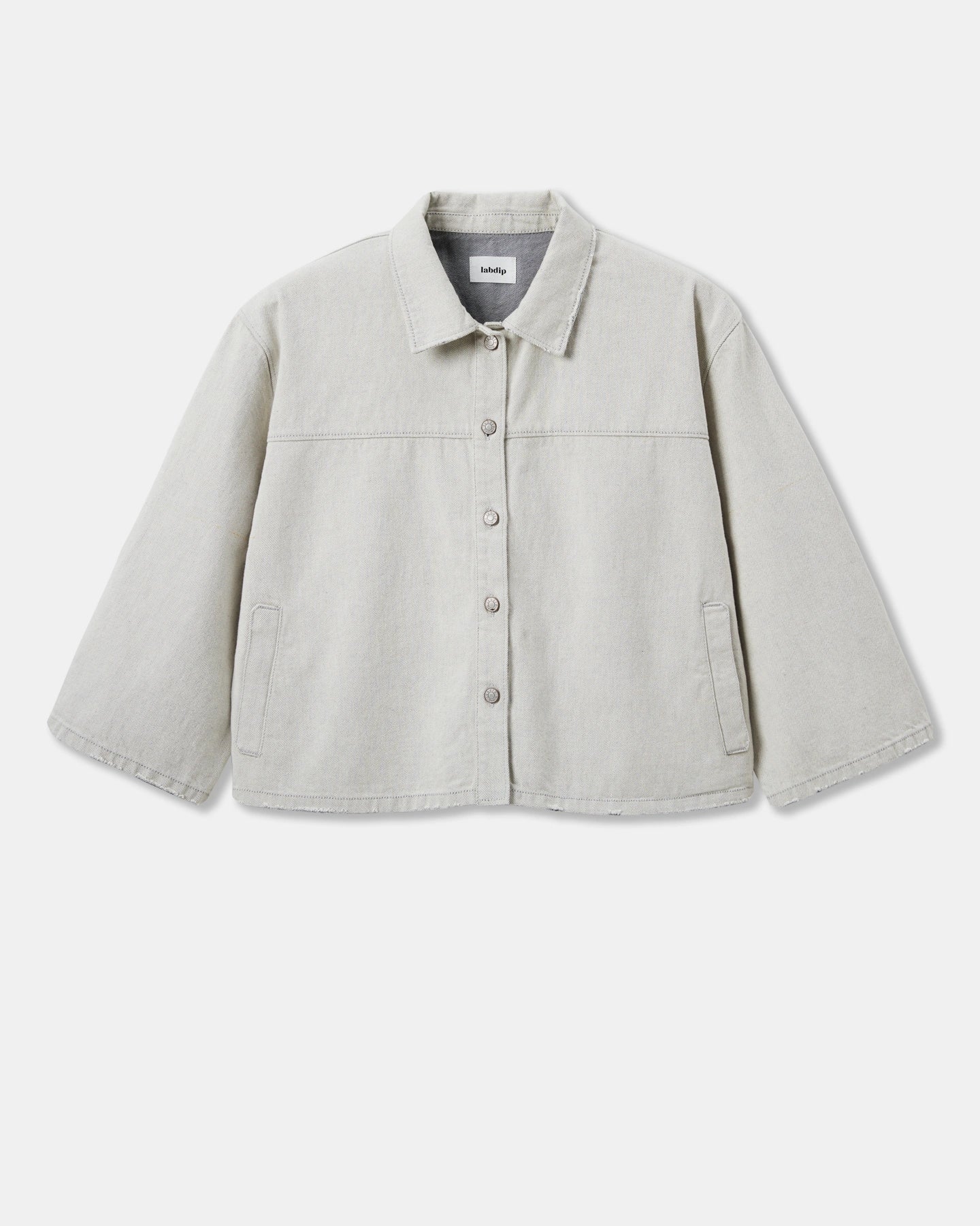 Labdip Belem veste en jean courte undyed granit coton