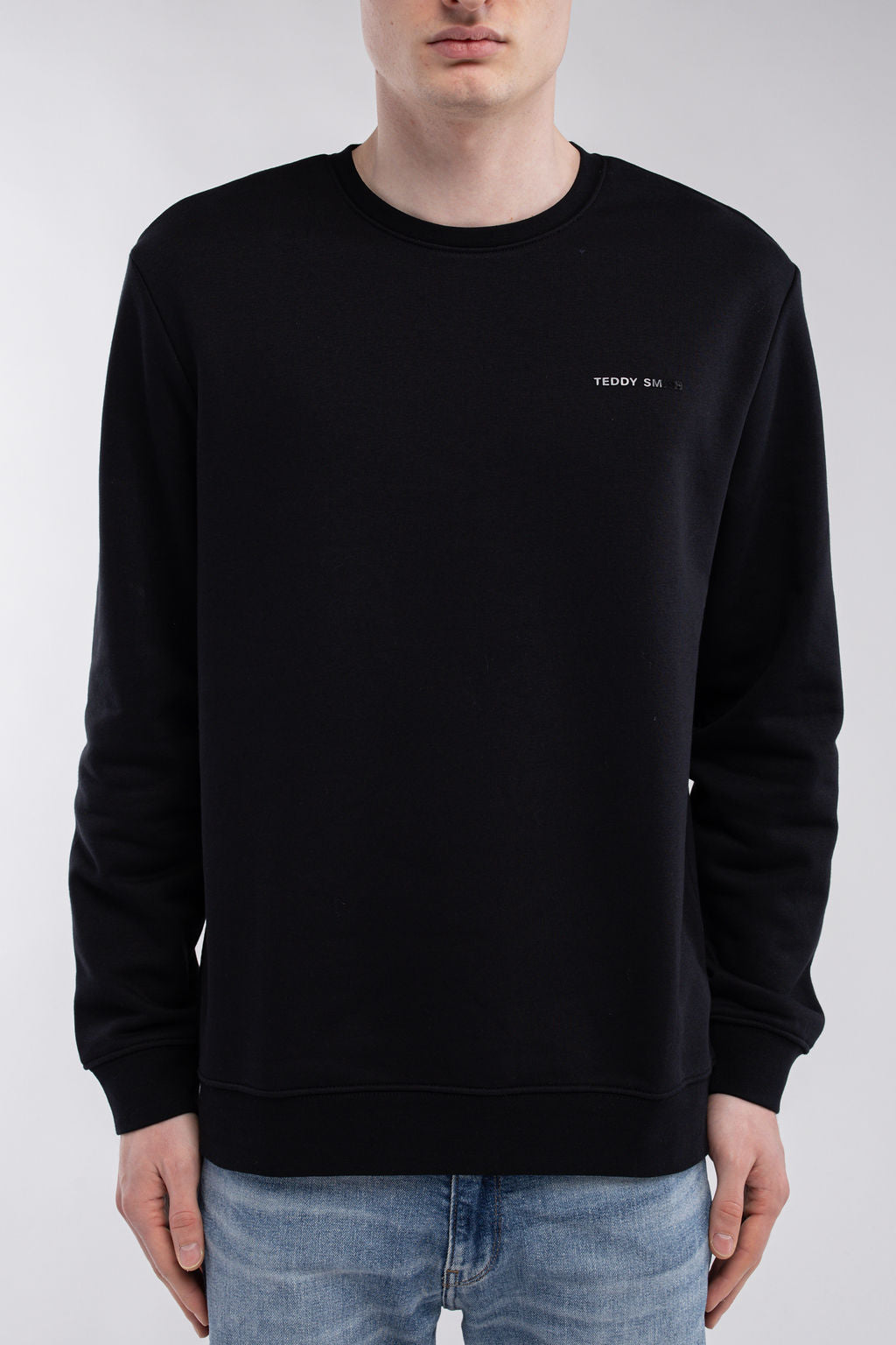 Teddy Smith S-Nark RC sweat col rond noir coton