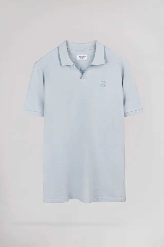 Teddy Smith P-Soner MC polo éponge bleu pastel coton
