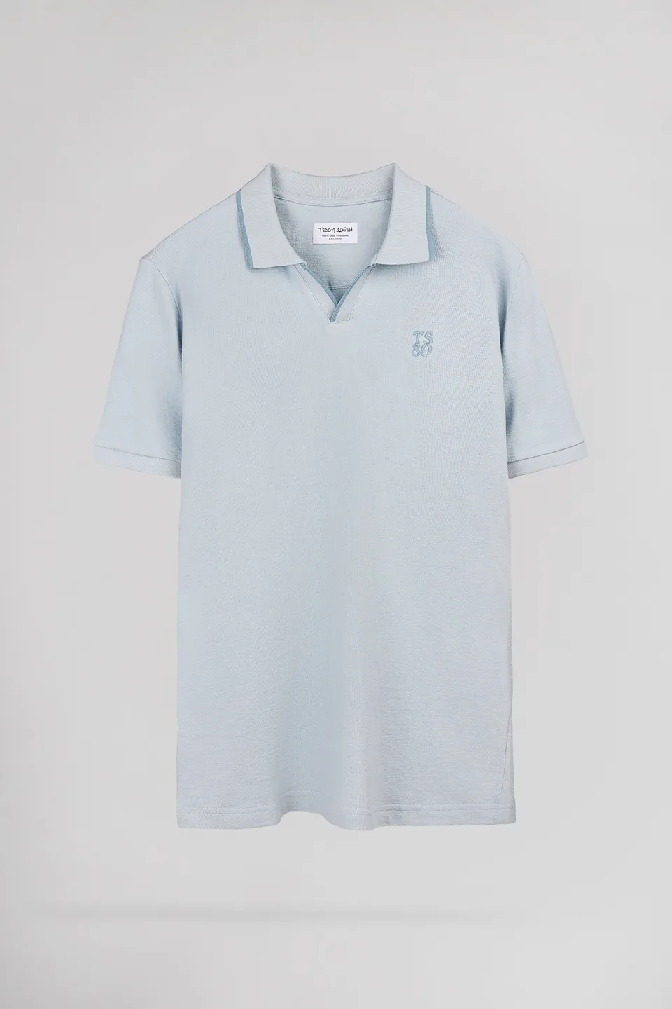 Teddy Smith P-Soner MC polo éponge bleu pastel coton