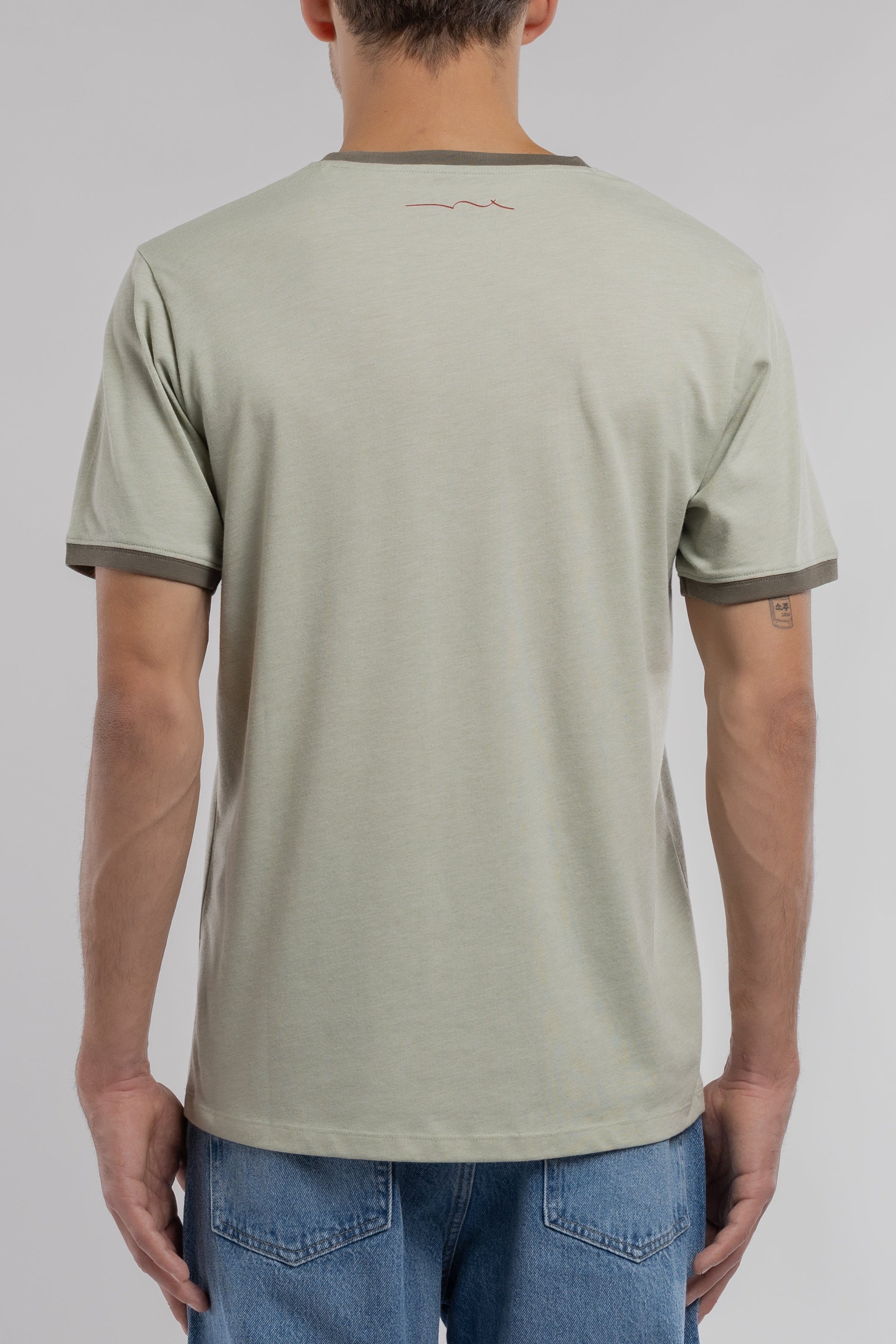 Teddy Smith Ticlass MC t-shirt col rond vert sauge manches courtes