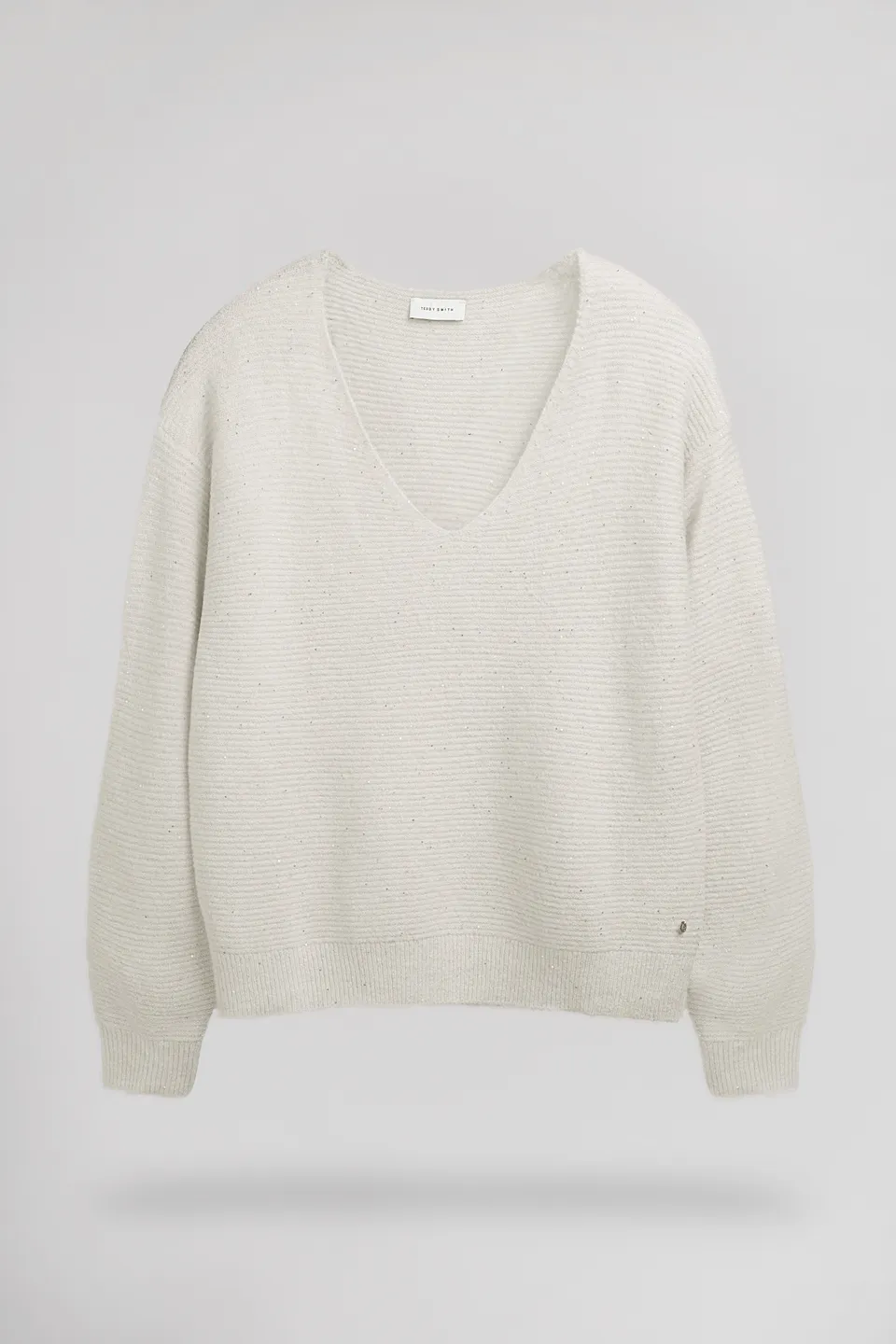 Teddy Smith P-Rachel pull col V Middle White taille XS