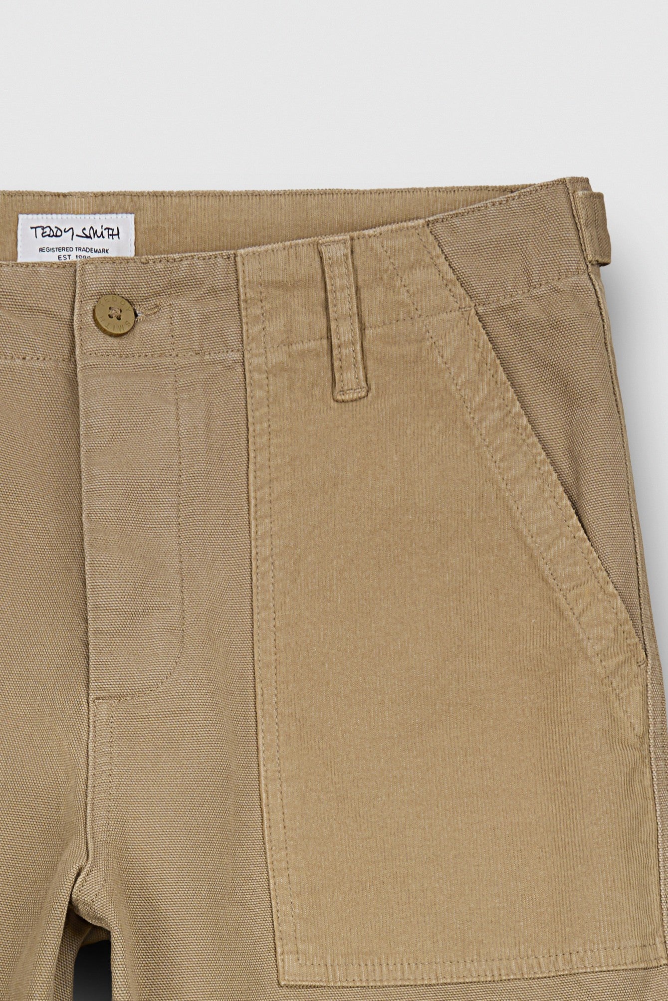 Teddy Smith P-Utility 2 Ton pantalon beige coton droit