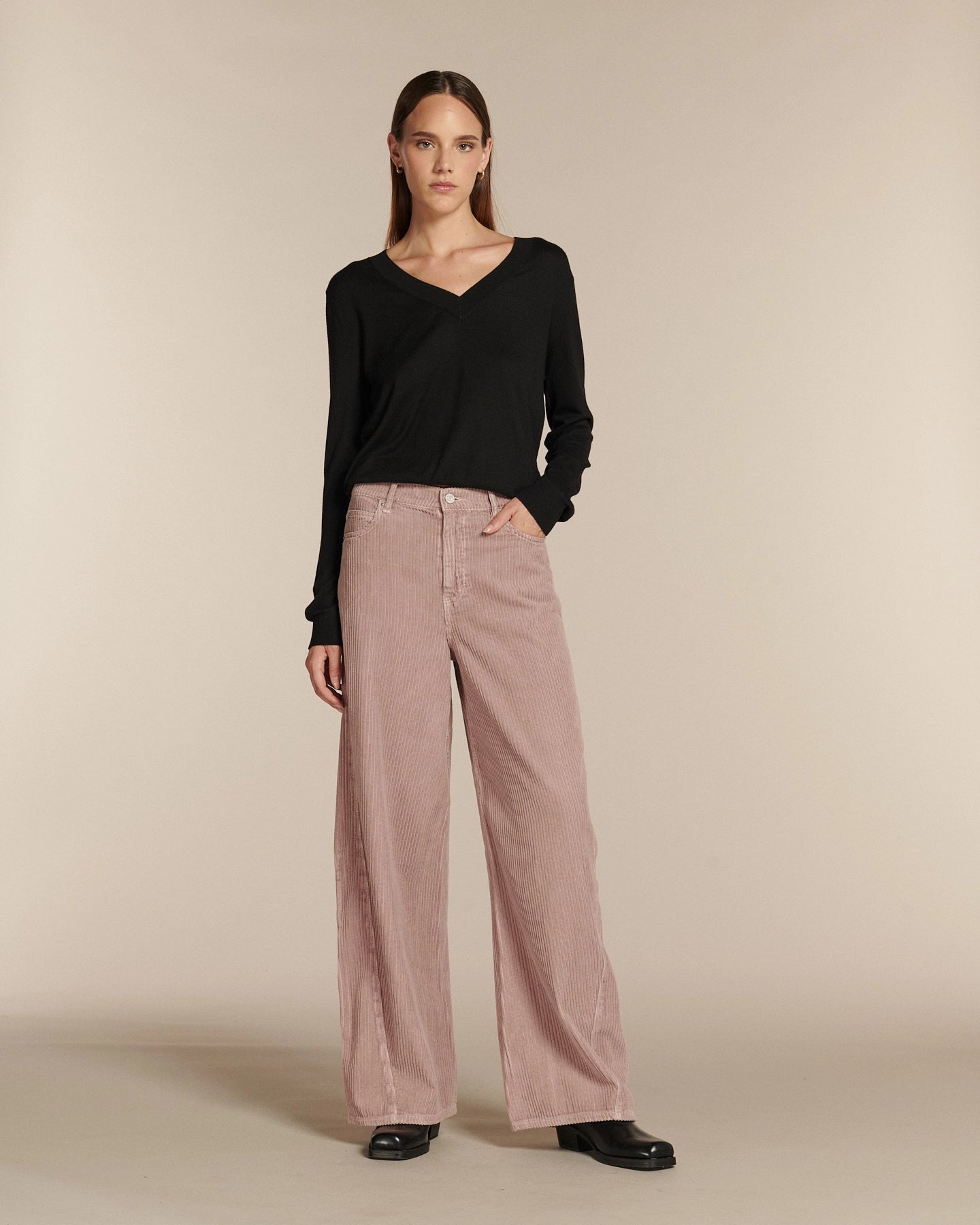 Labdip Orson pantalon barrel wisteria velours