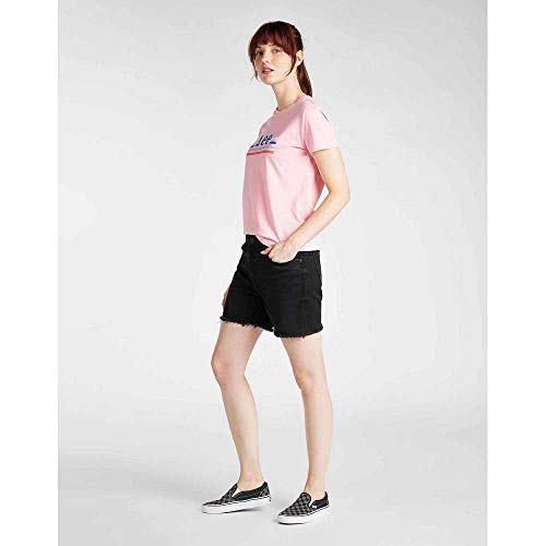 Lee Short Jean Femme Noir Denim Stretch