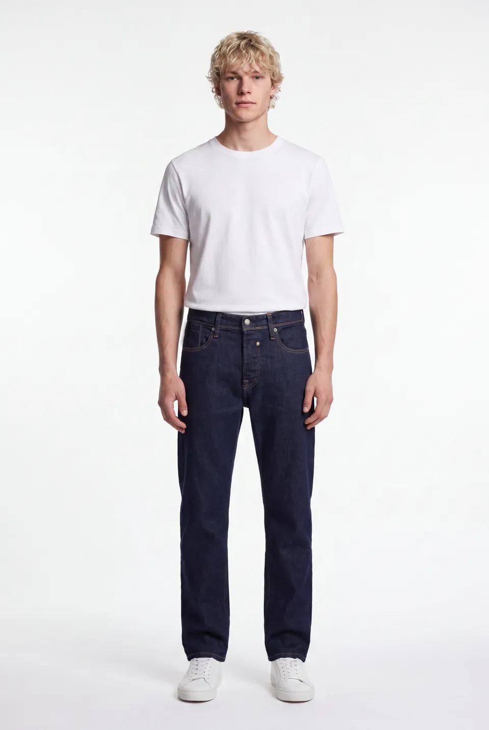 TEDDY SMITH REG L32 jean droit homme dark blue brut