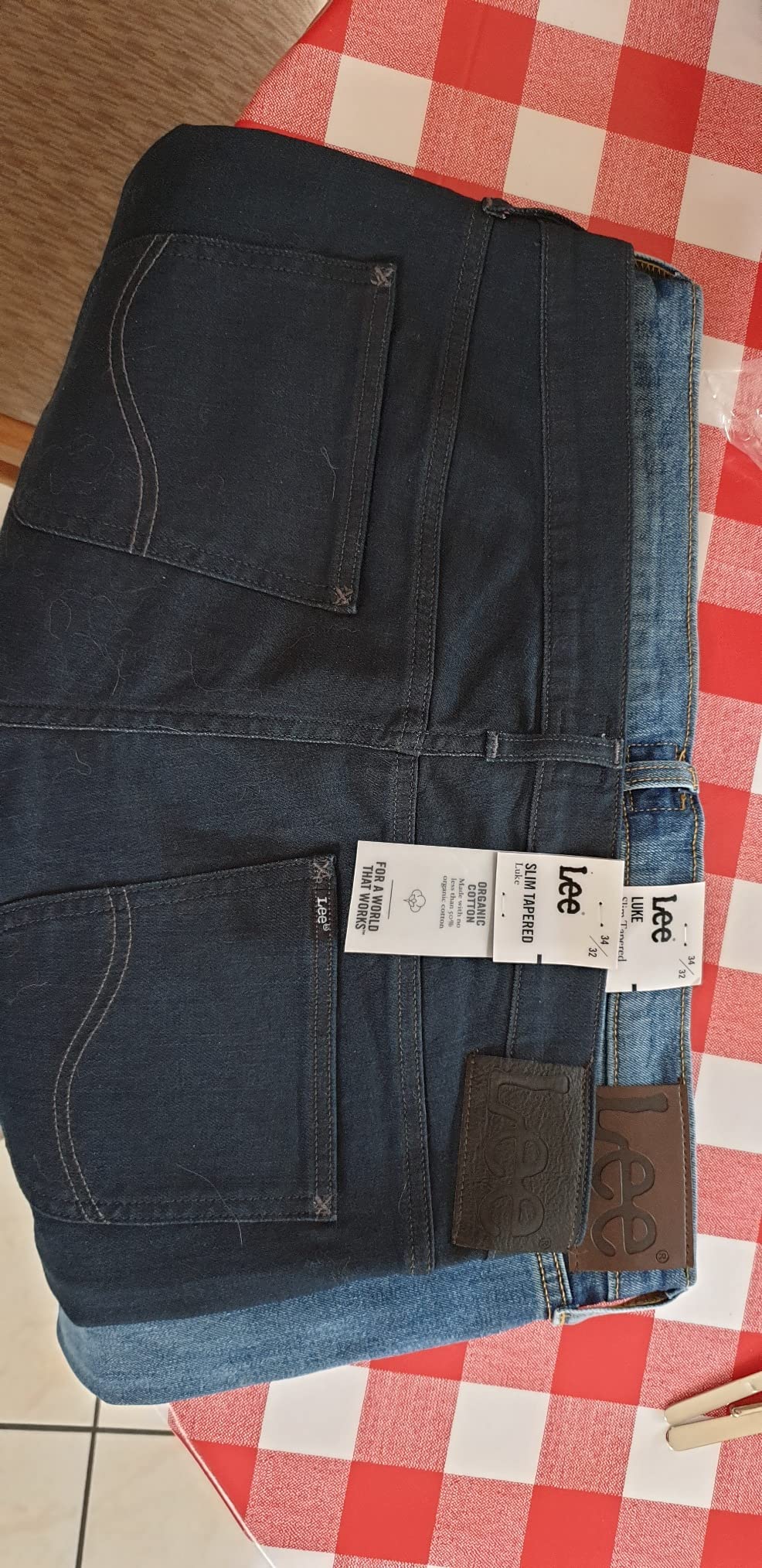 Lee Luke jean homme droit Rinse Blue Denim denim