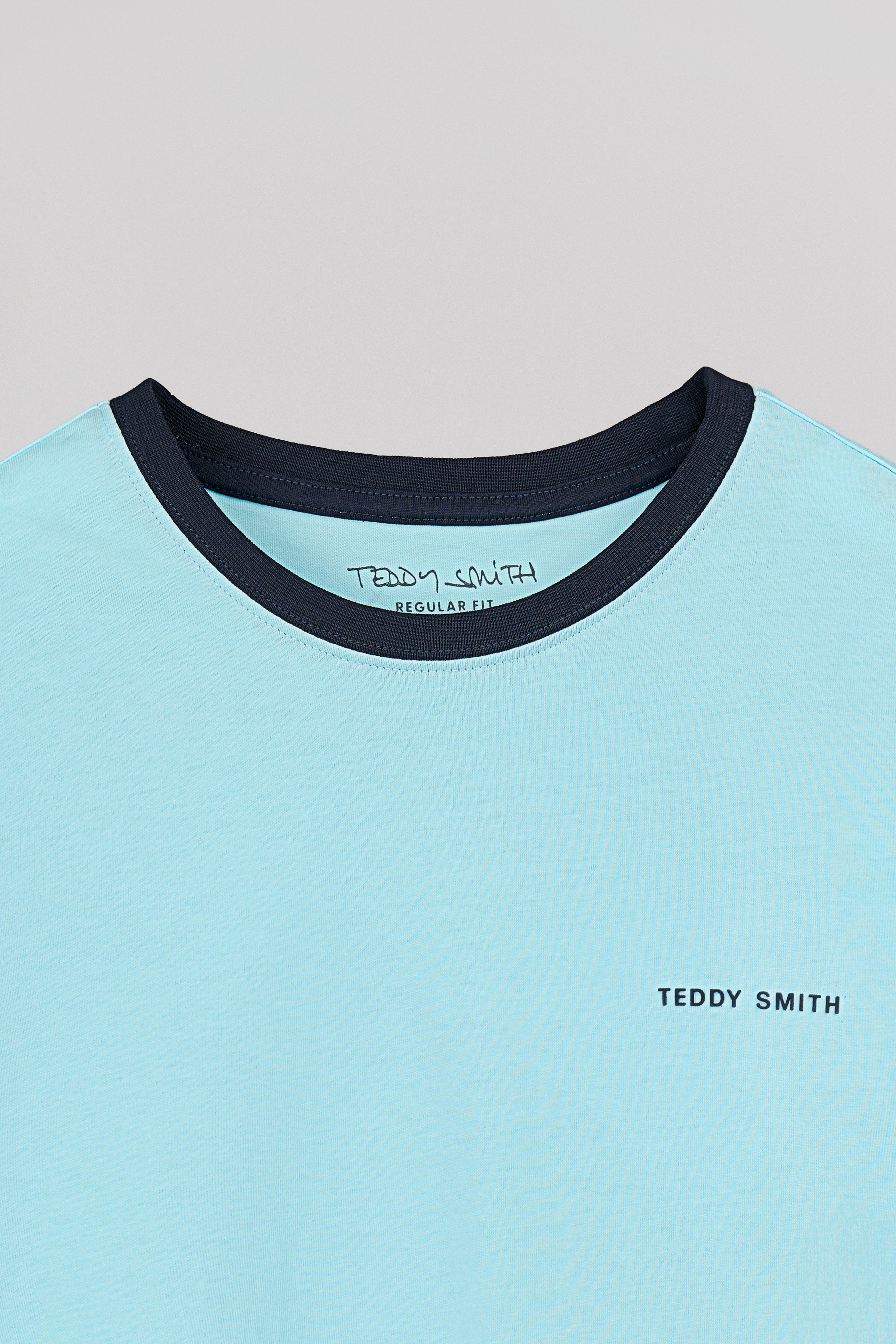 Teddy Smith The-Tee 2 R MC t-shirt bleu lagon col rond