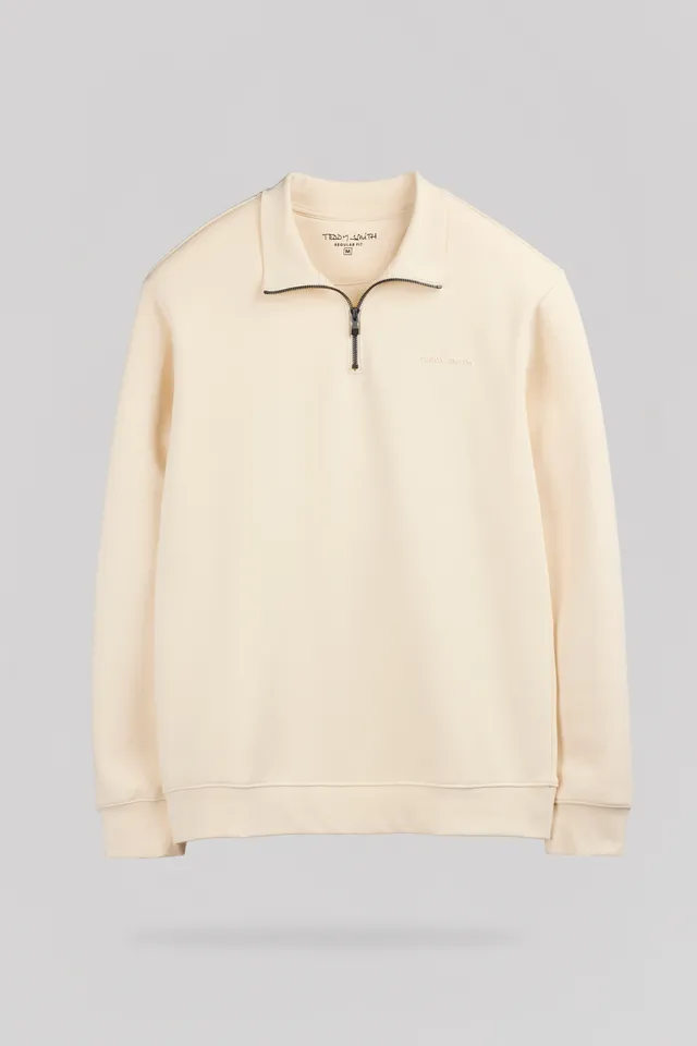 Teddy Smith S-Loan Naturel sweat col camionneur homme