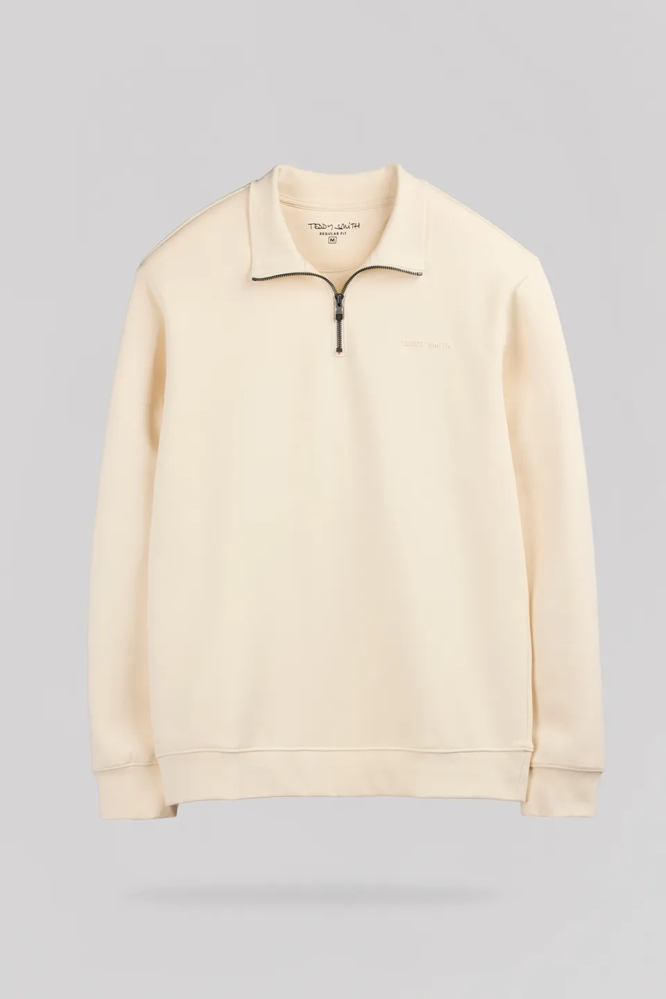 Teddy Smith S-Loan Naturel sweat col camionneur homme