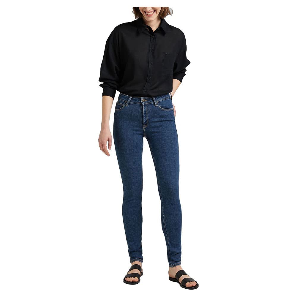 Lee Foreverfit jean skinny femme taille haute noir