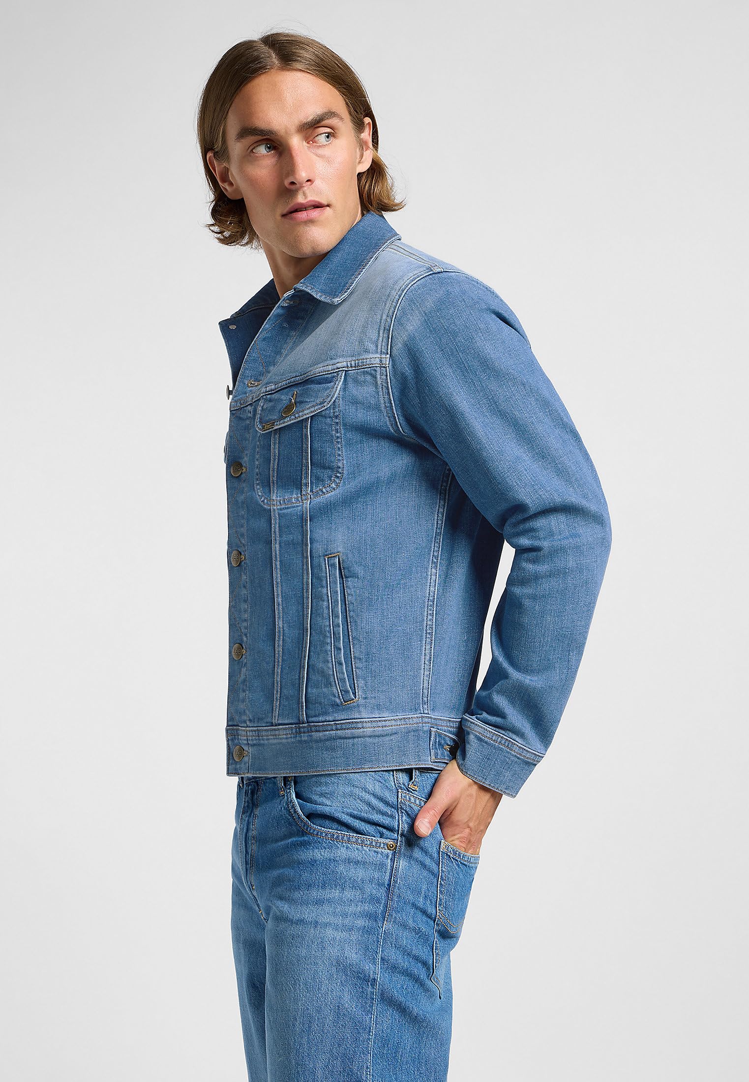 Lee Rider veste jean Indigo Usé coupe regular
