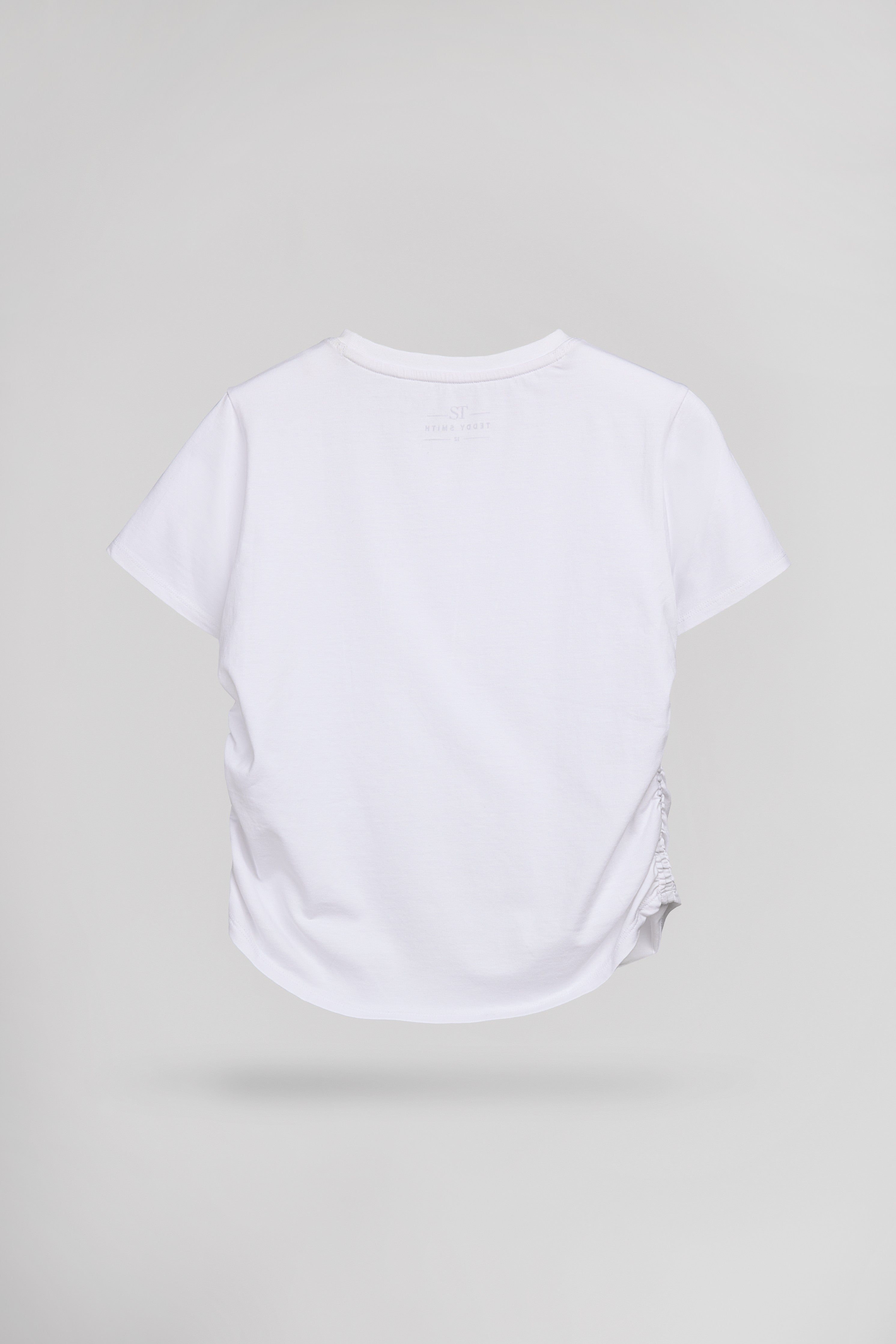 Teddy Smith T-Fronce MC Jr t-shirt fille blanc ajusté