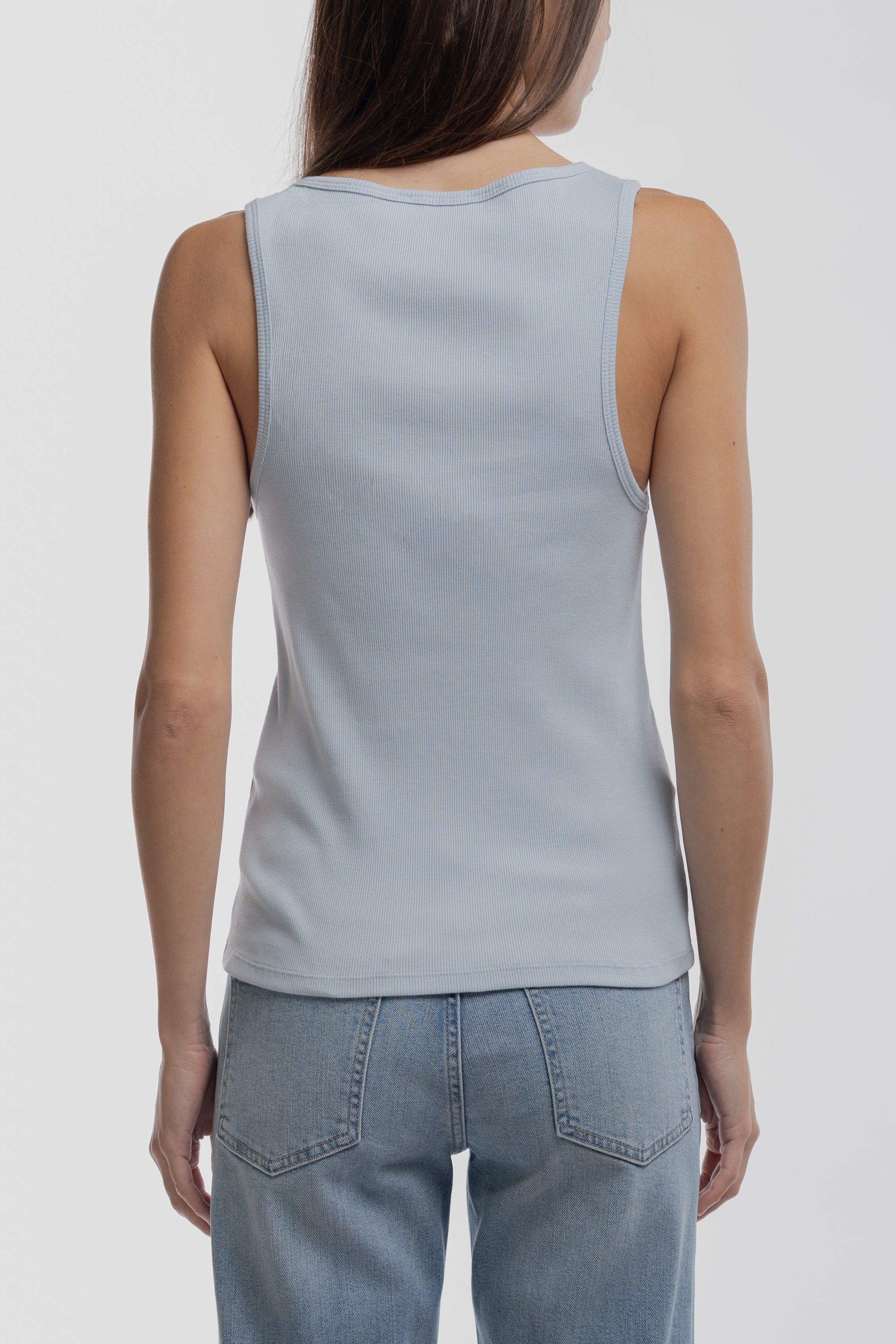 Teddy Smith D-Avril débardeur pastel blue strass
