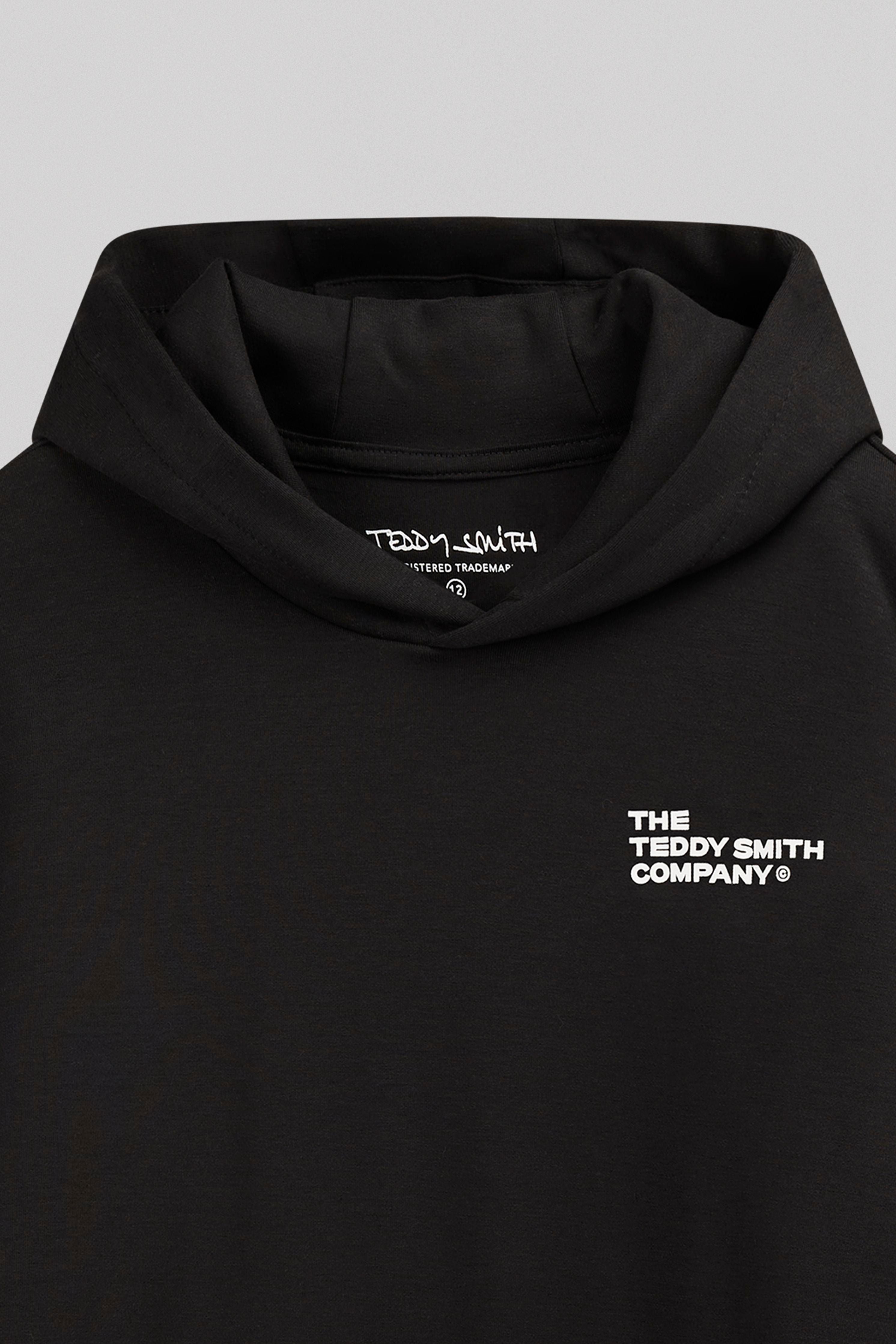 Teddy Smith S-Company Hoody JR sweat capuche garçon noir coton