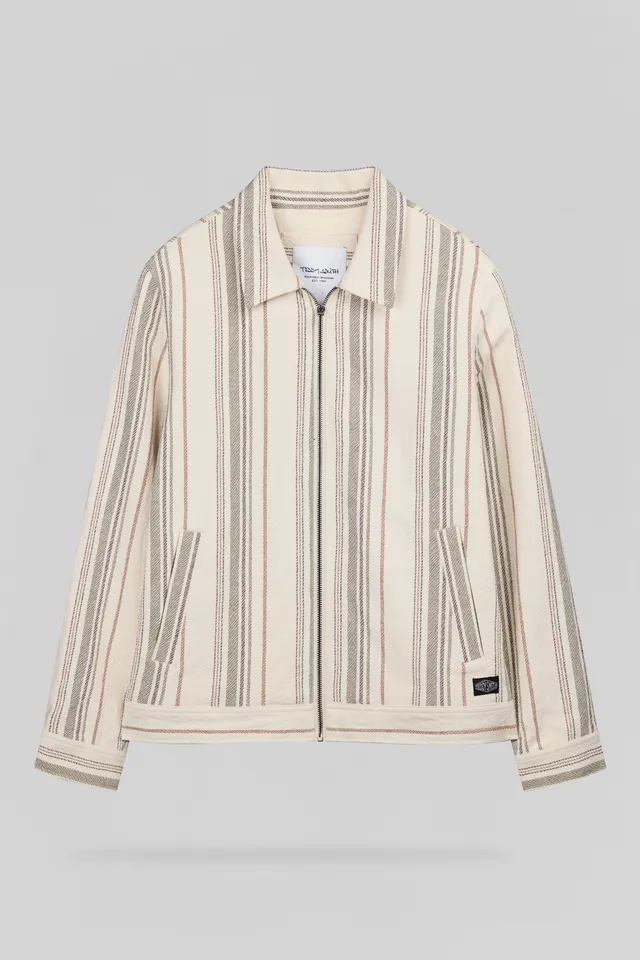 Teddy Smith B-Sheldon Cream veste rayée crème