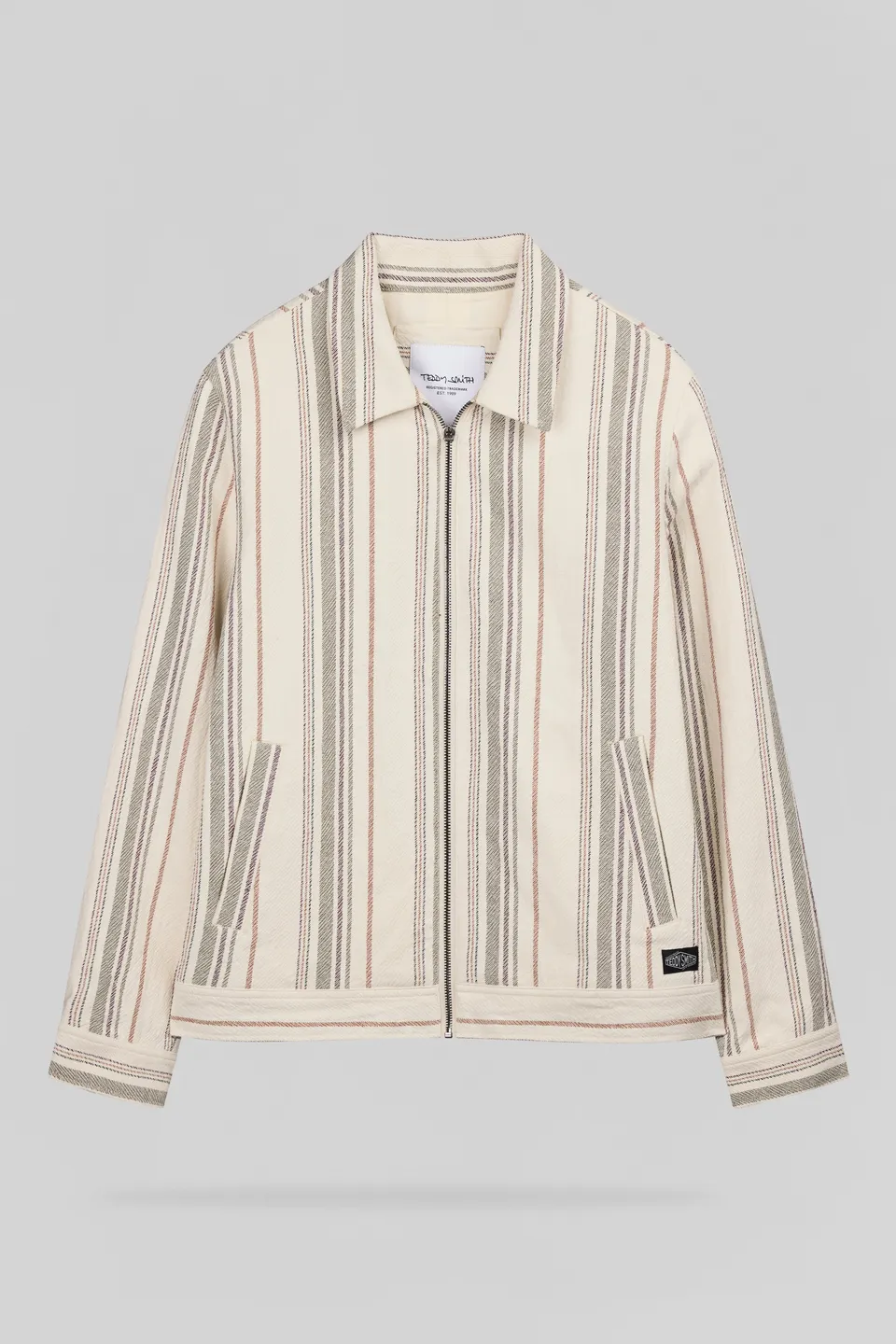 Teddy Smith B-Sheldon Cream veste rayée crème