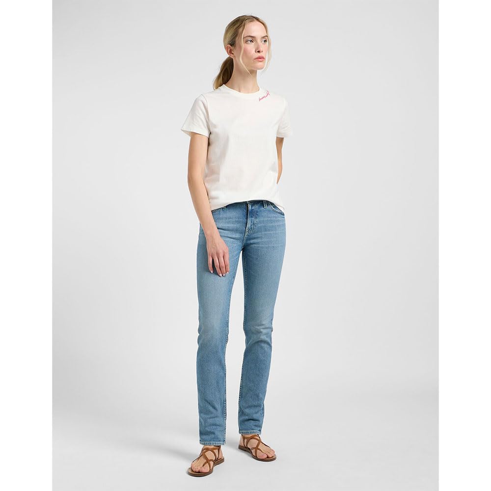 Lee Little Embroidery Tee t-shirt femme écru S 100% coton