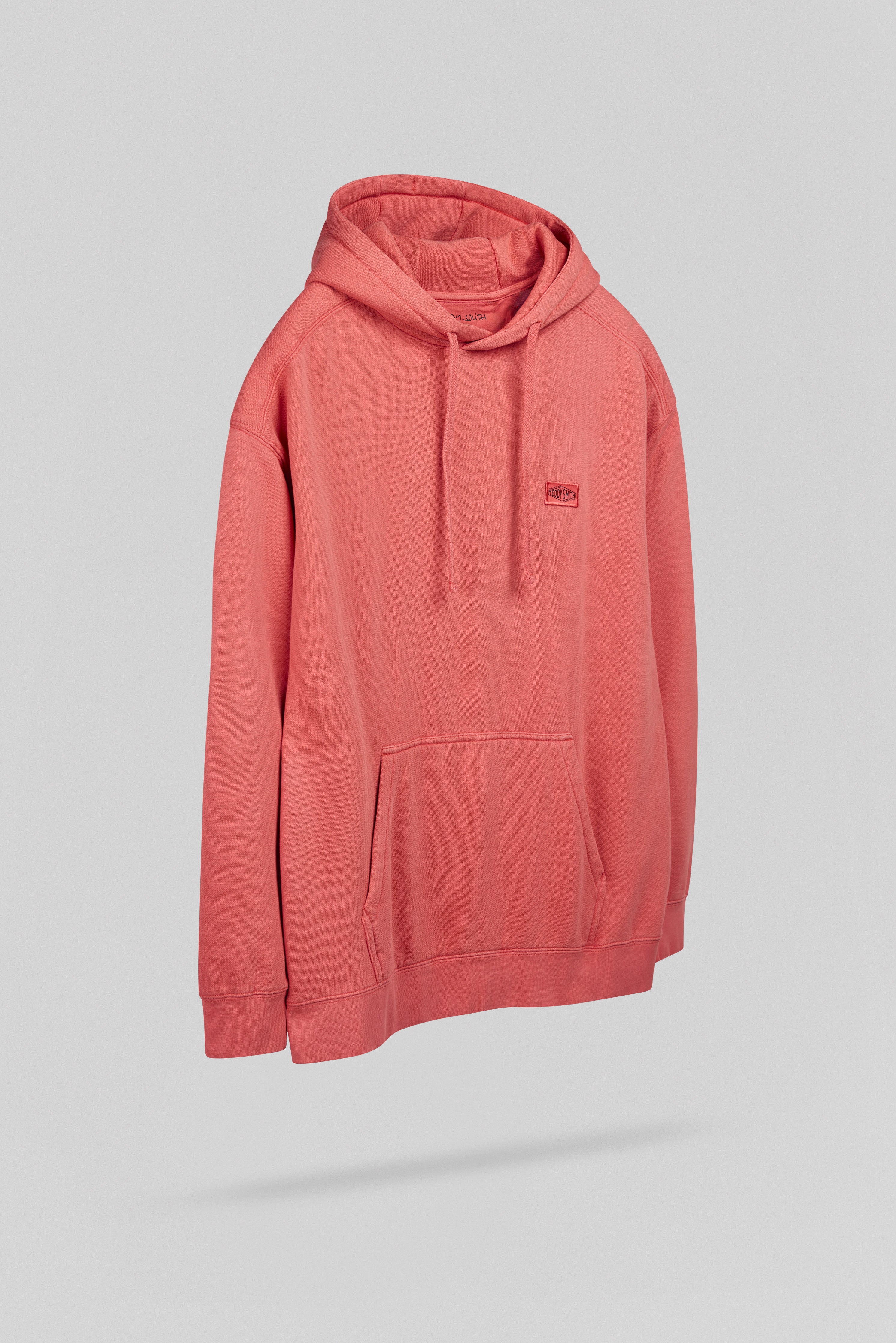 TEDDY SMITH S-NATEO HOODY hoodie homme rouge coquelicot loose