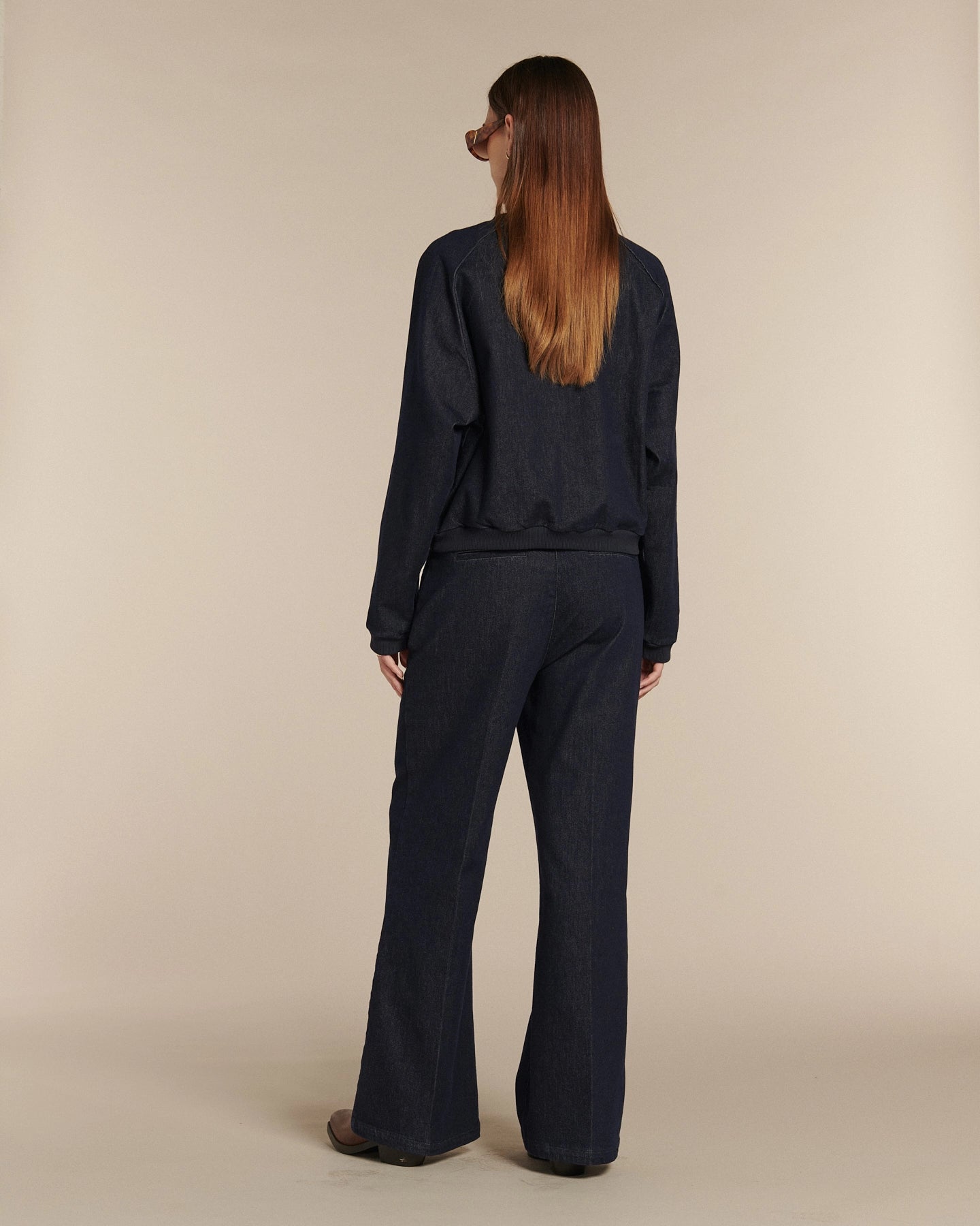 Labdip Napa Long jean flare taille haute denim laine
