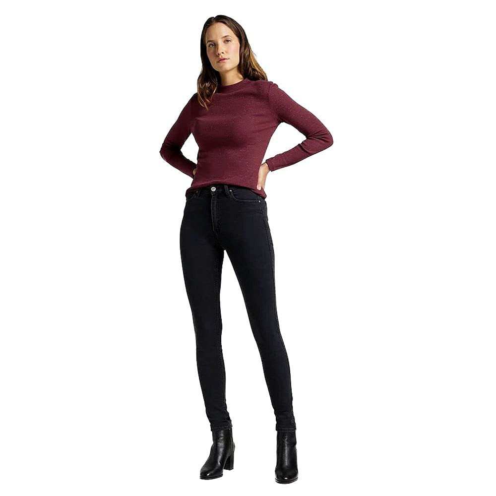 Lee High Neck Rib t-shirt femme côtelé
