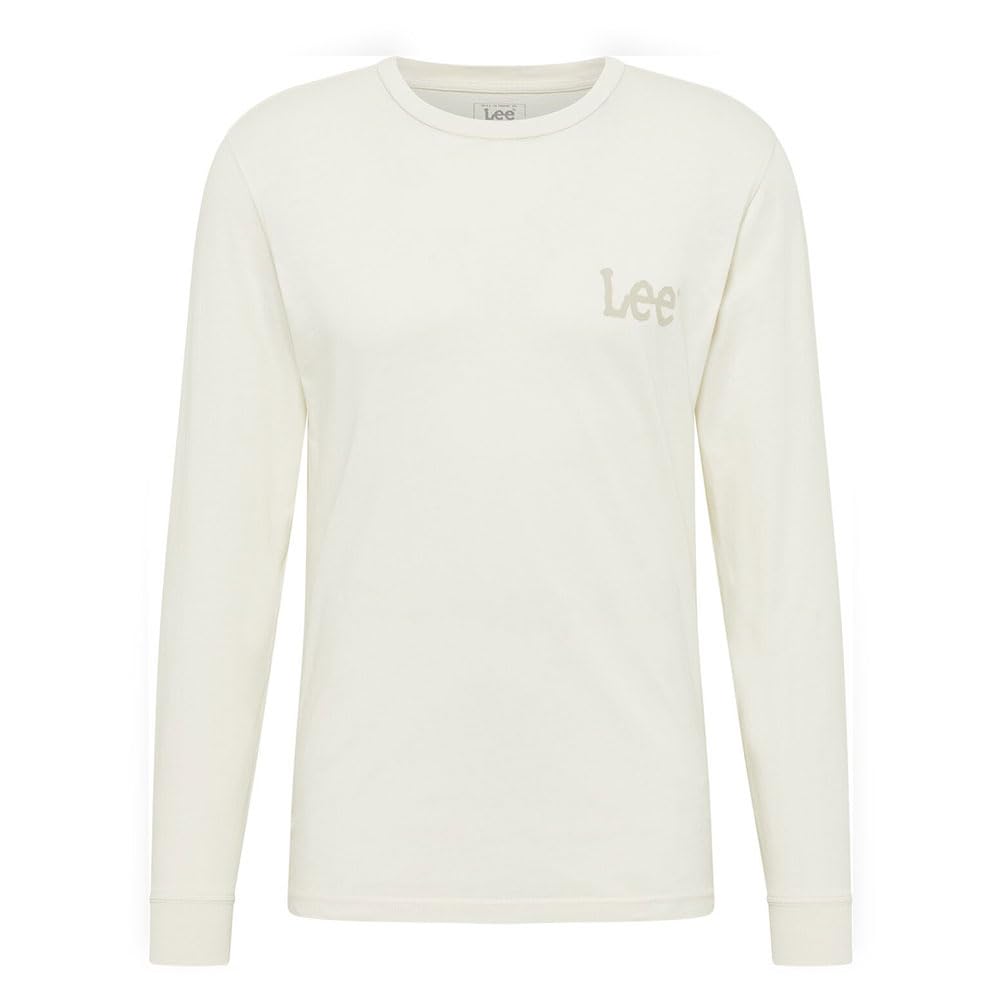 Lee Ls Wobbly Logo Tee t-shirt homme XL écru manches longues