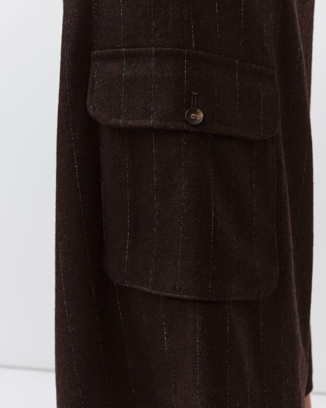 DIEGA BASTO bermuda chocolat gris viscose laine