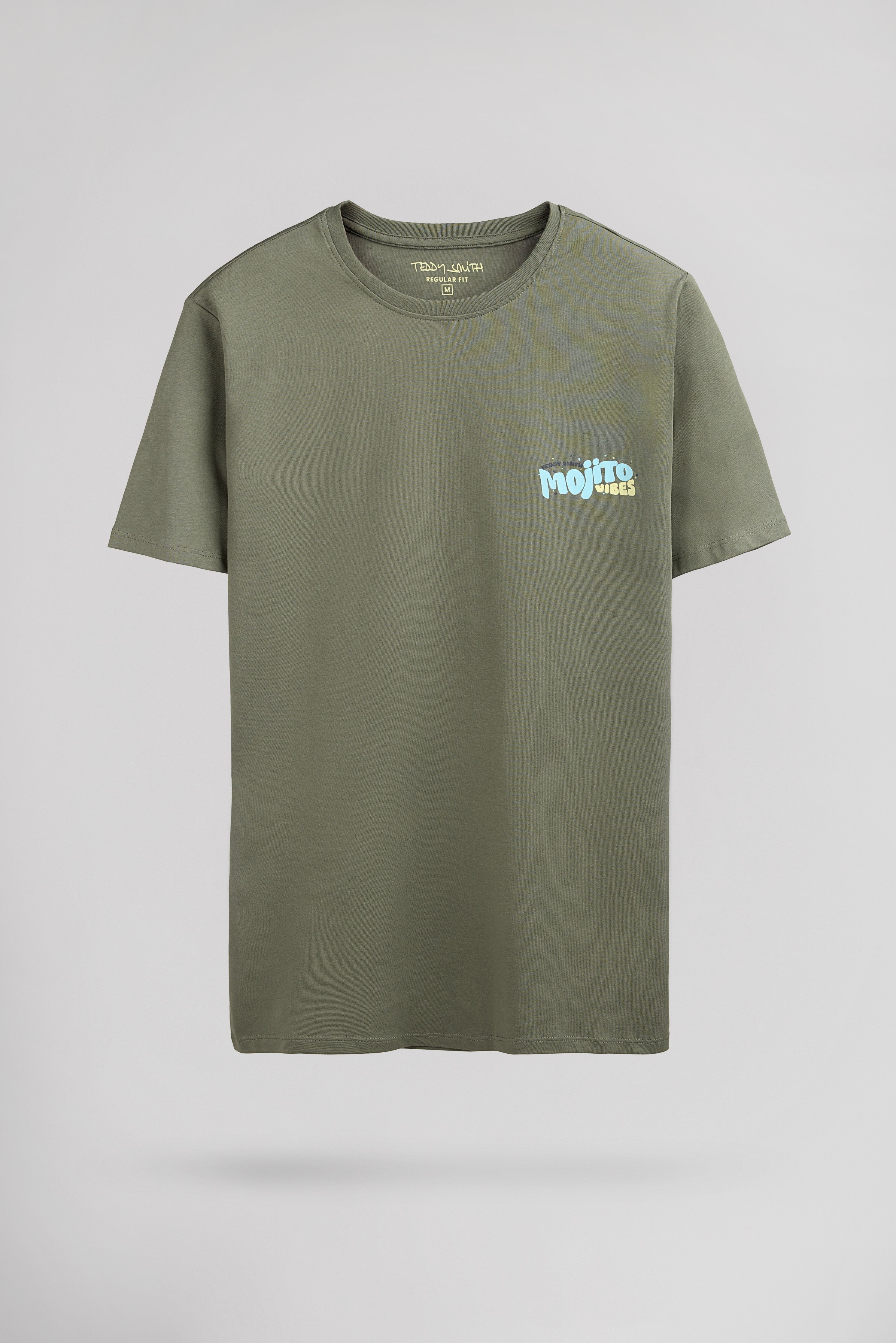 Teddy Smith T-Mojito MC t-shirt kaki military imprimé