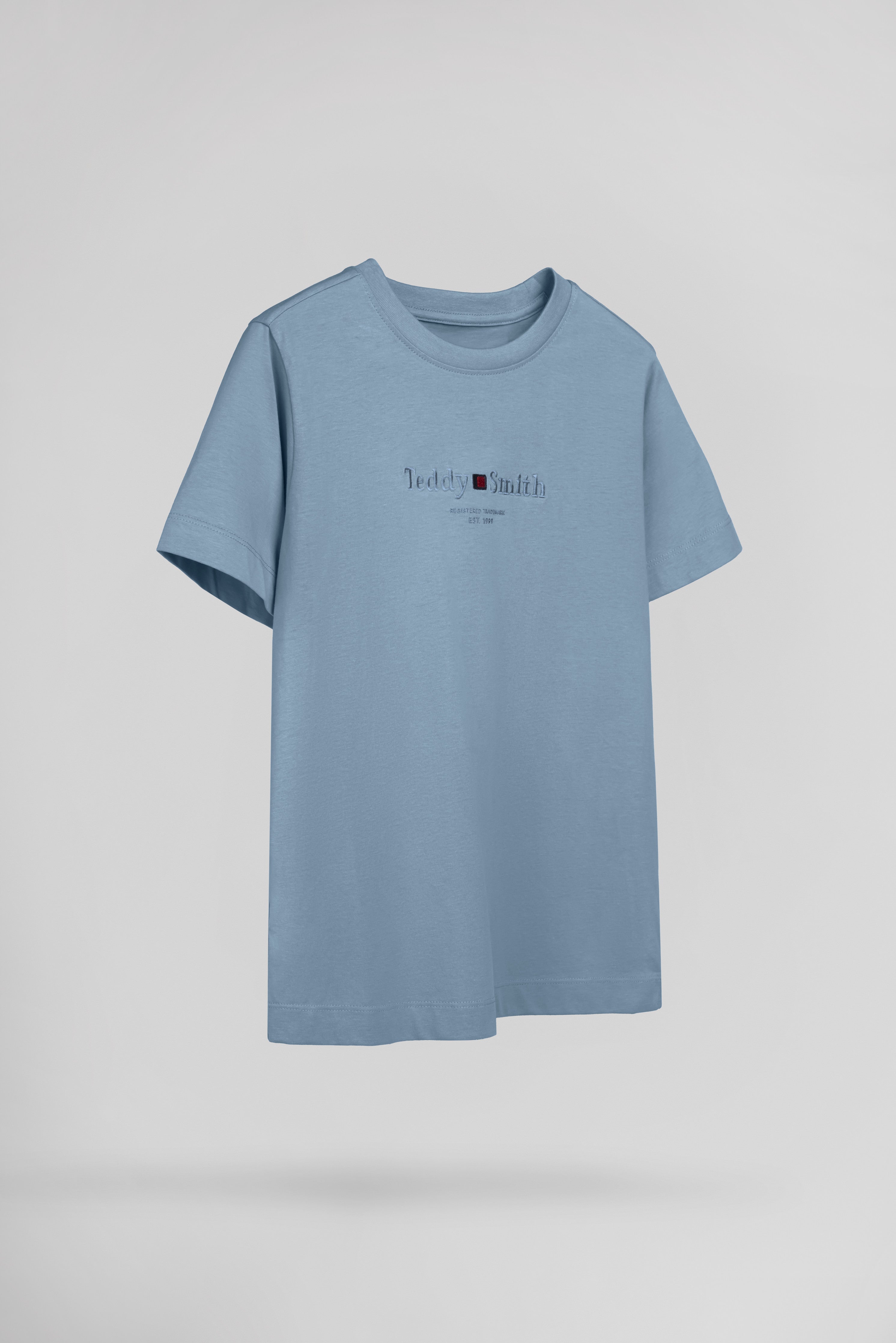 Teddy Smith T-Jim MC Jr t-shirt garcon bleu mineral