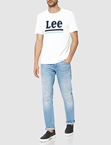 Lee Stripe Tee T-shirt homme blanc coupe régulière