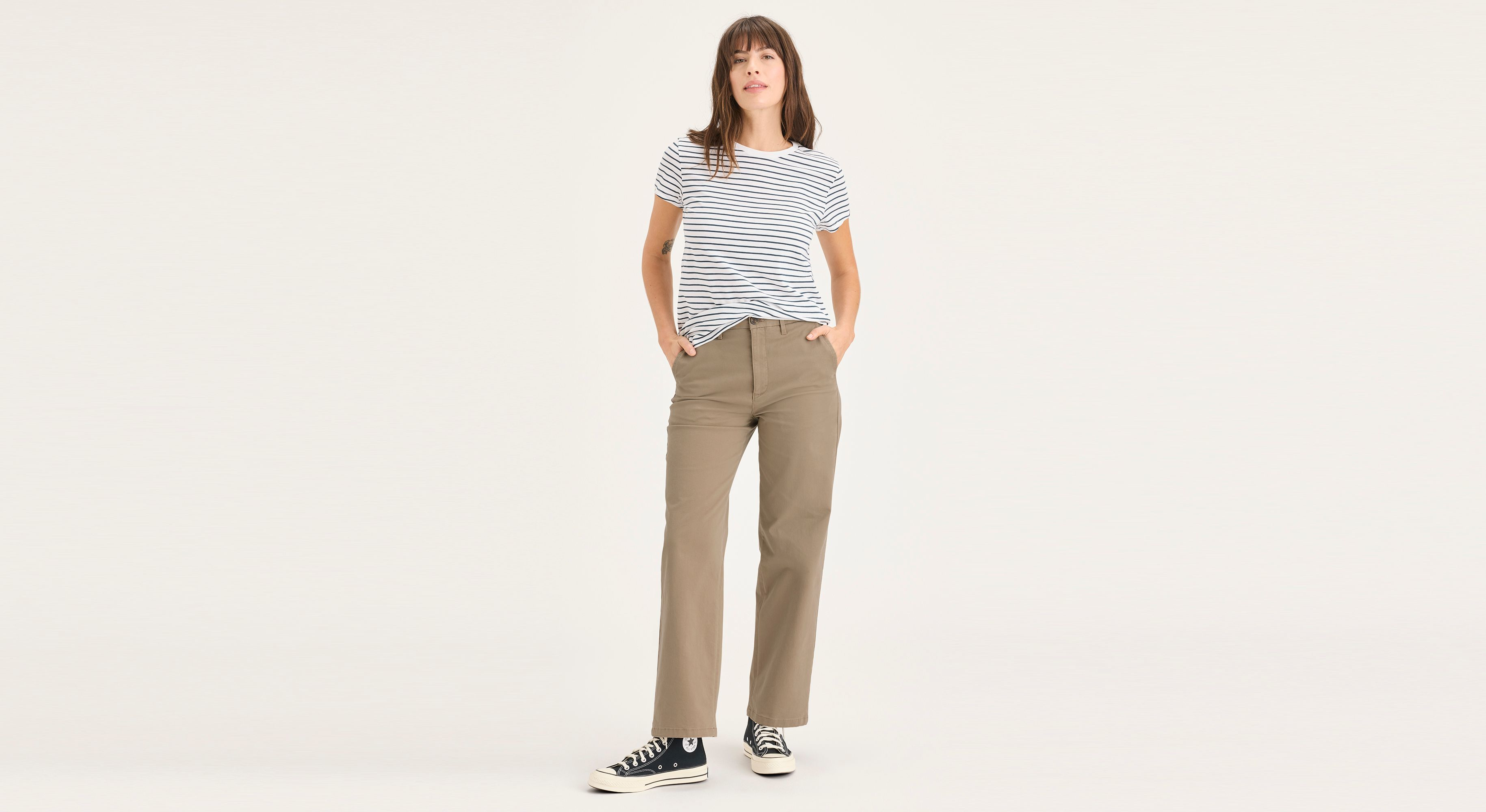 Dockers Blake chino droit taille haute beige 29