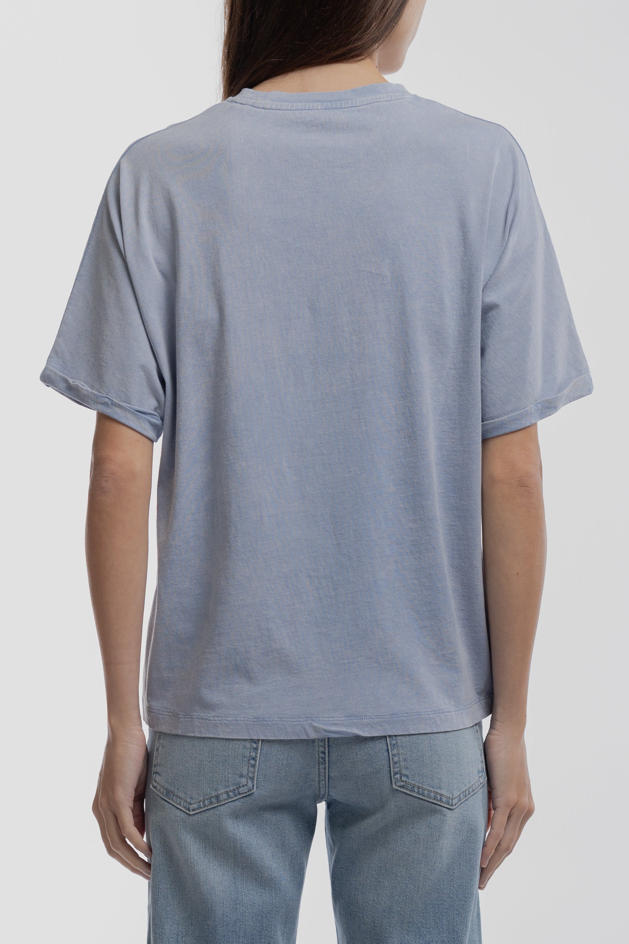 Teddy Smith T-Glitter MC t-shirt oversize bleu nuageux pailleté