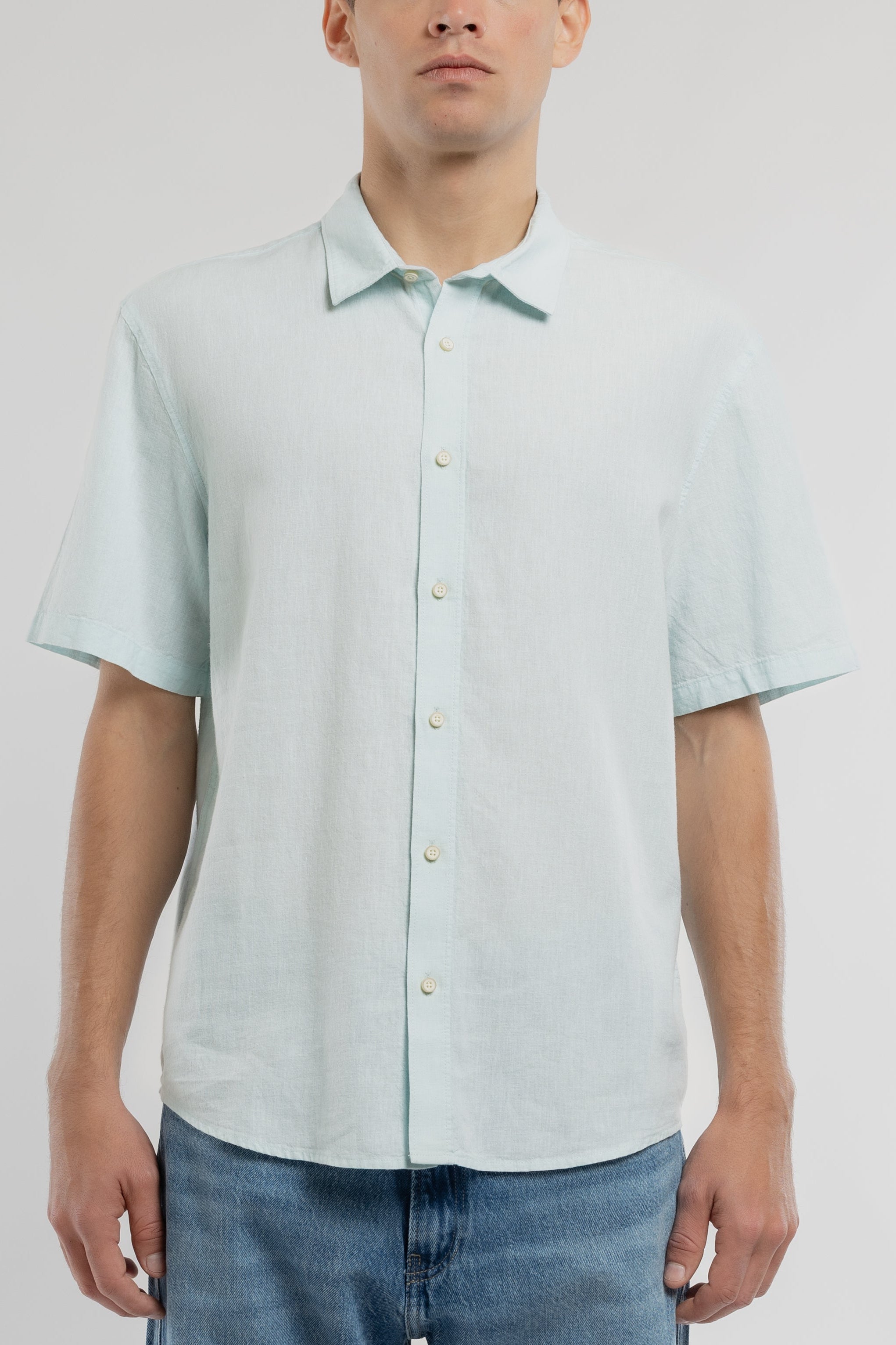 Teddy Smith C-Pietro MC chemise menthol lin coton