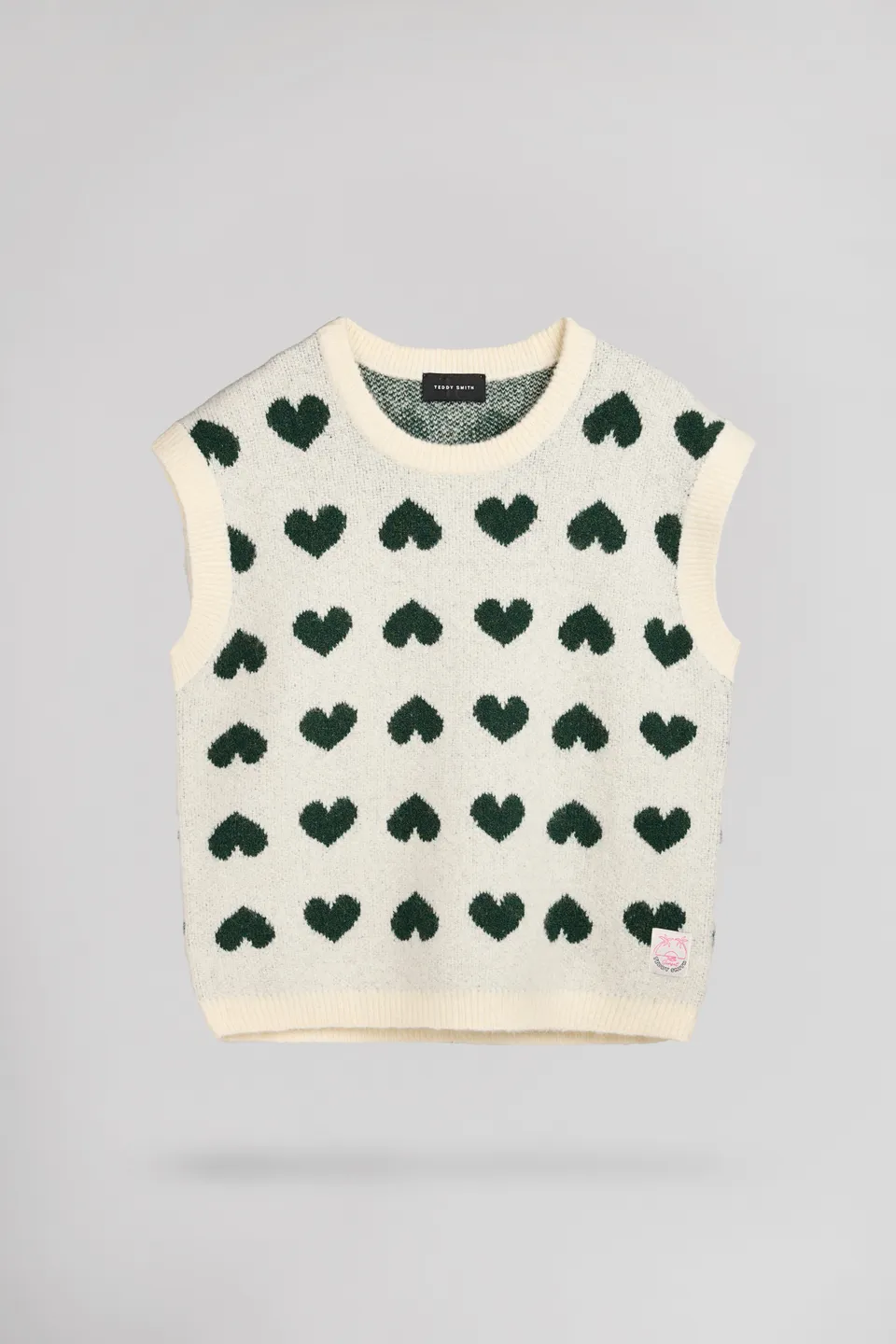 Teddy Smith P-Jacky JR pull cœur blanc fille