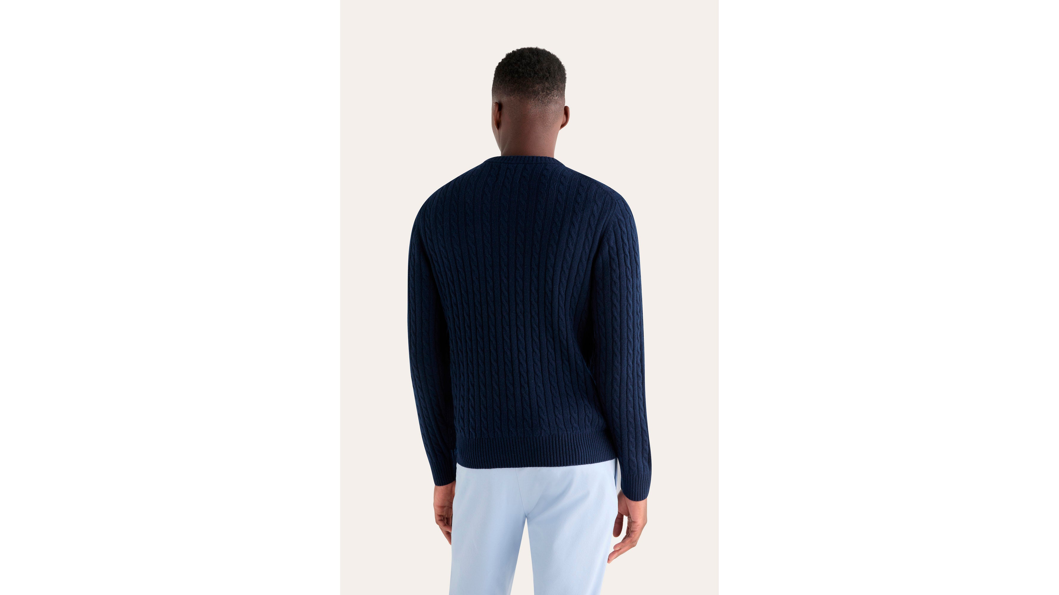 Dockers Premium pull col rond bleu Navy Blazer regular