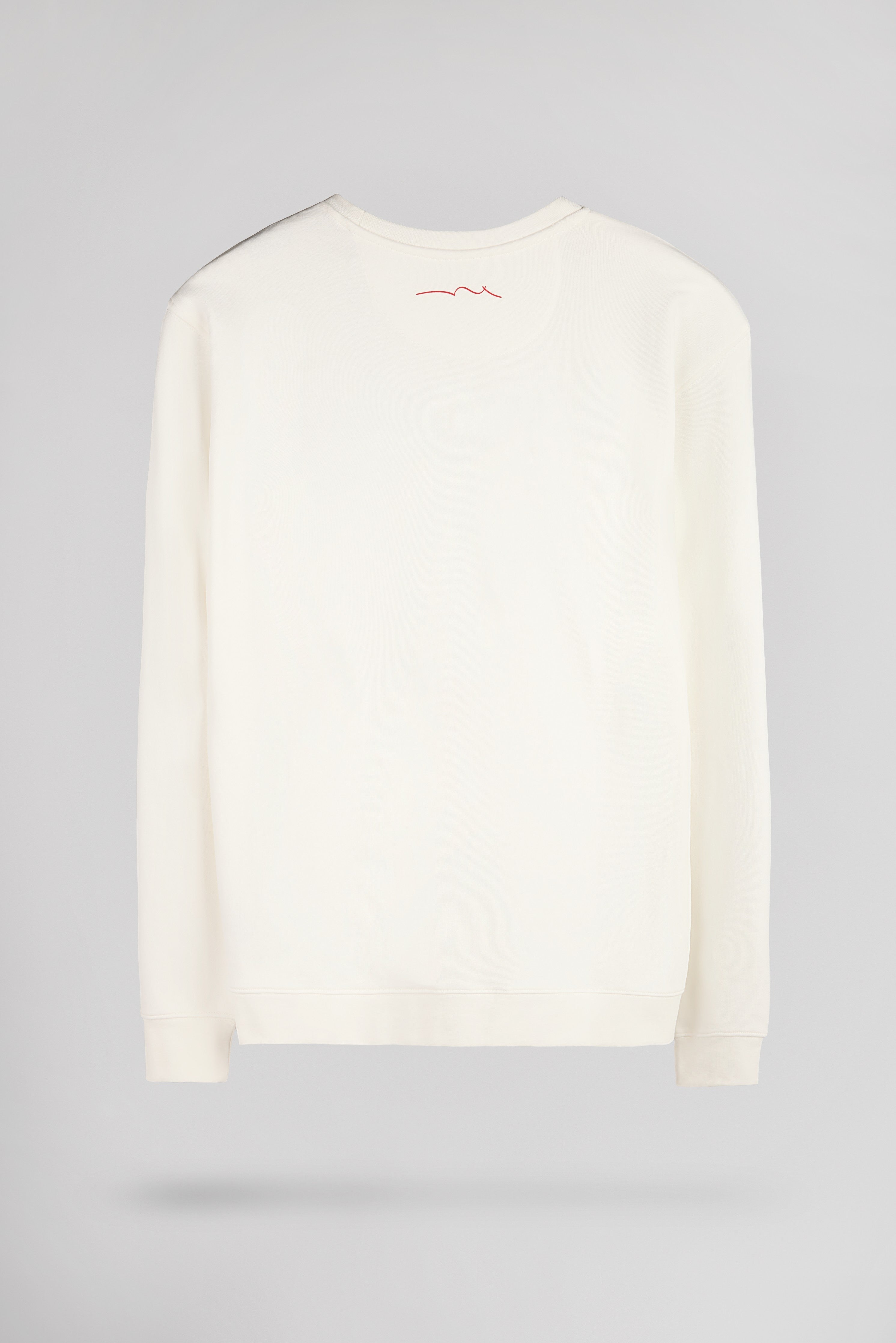 Teddy Smith S-Dylan RC sweat col rond blanc cassé coton