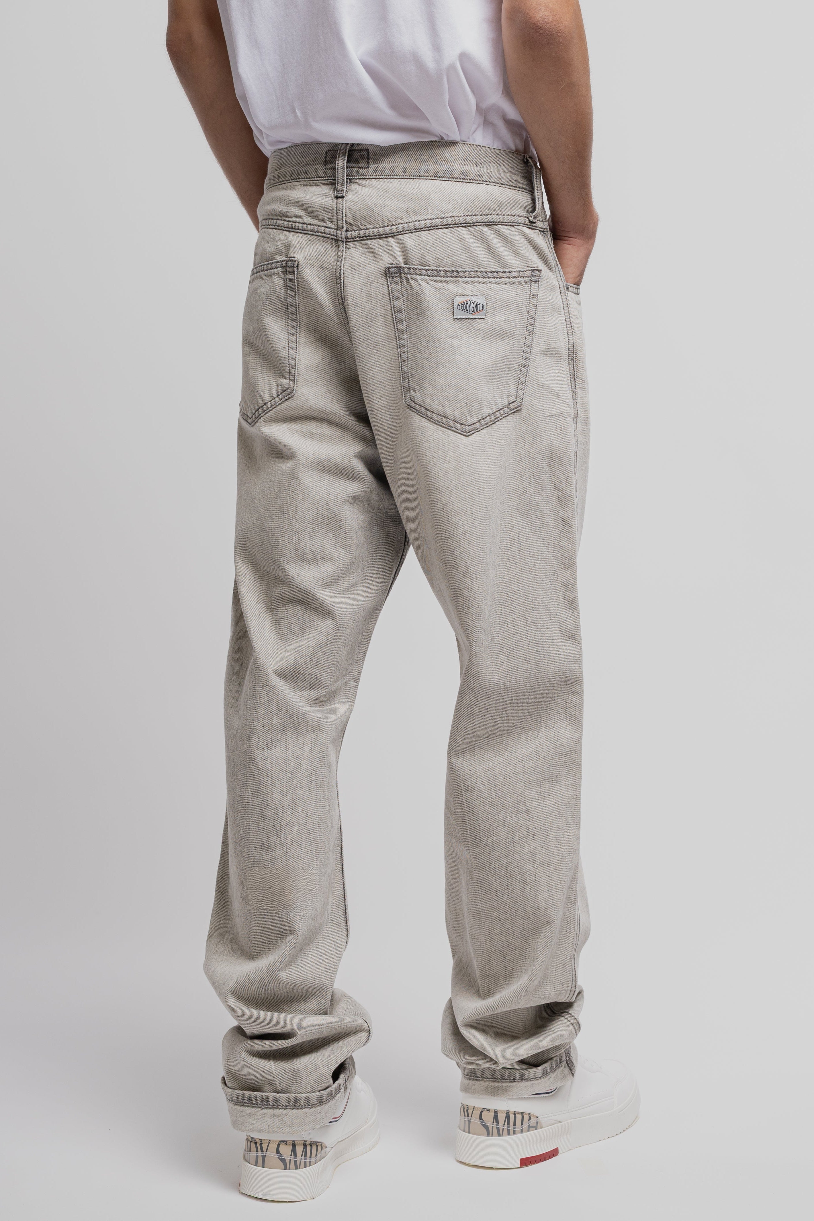 Teddy Smith Memphis Straight L32 jean relaxed gris clair