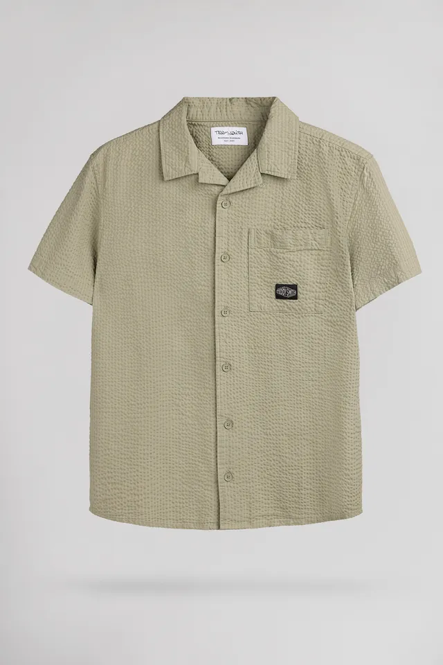 Teddy Smith C-Kyo chemise garçon kaki délavé