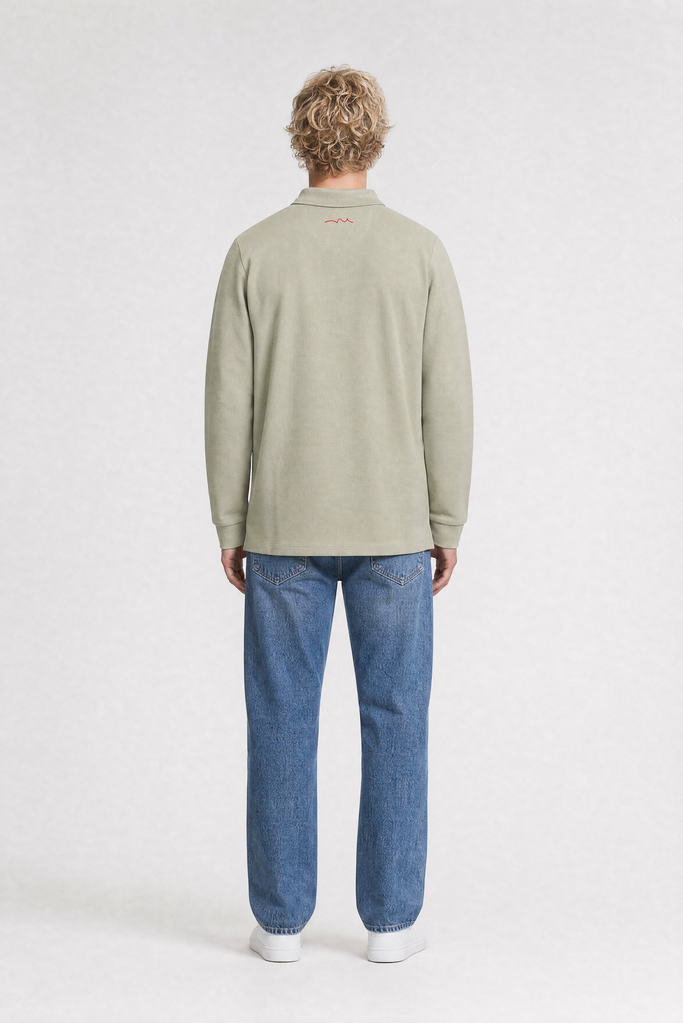 TEDDY SMITH P-JOEL ML polo manches longues kaki coton