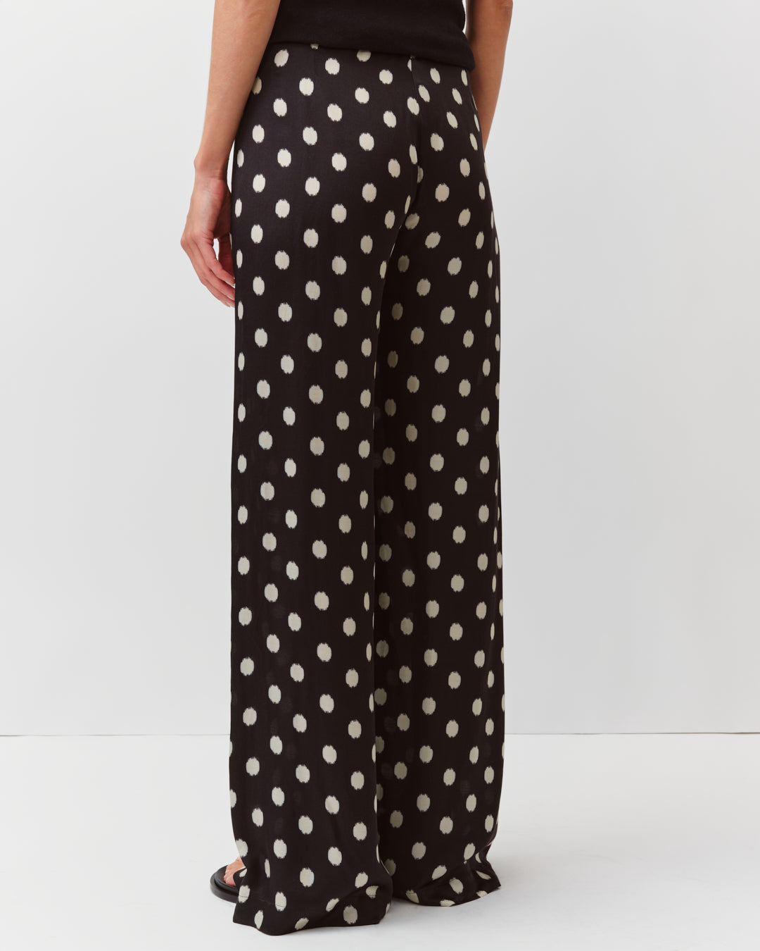 Diega Portorico pantalon noir écru large fluide