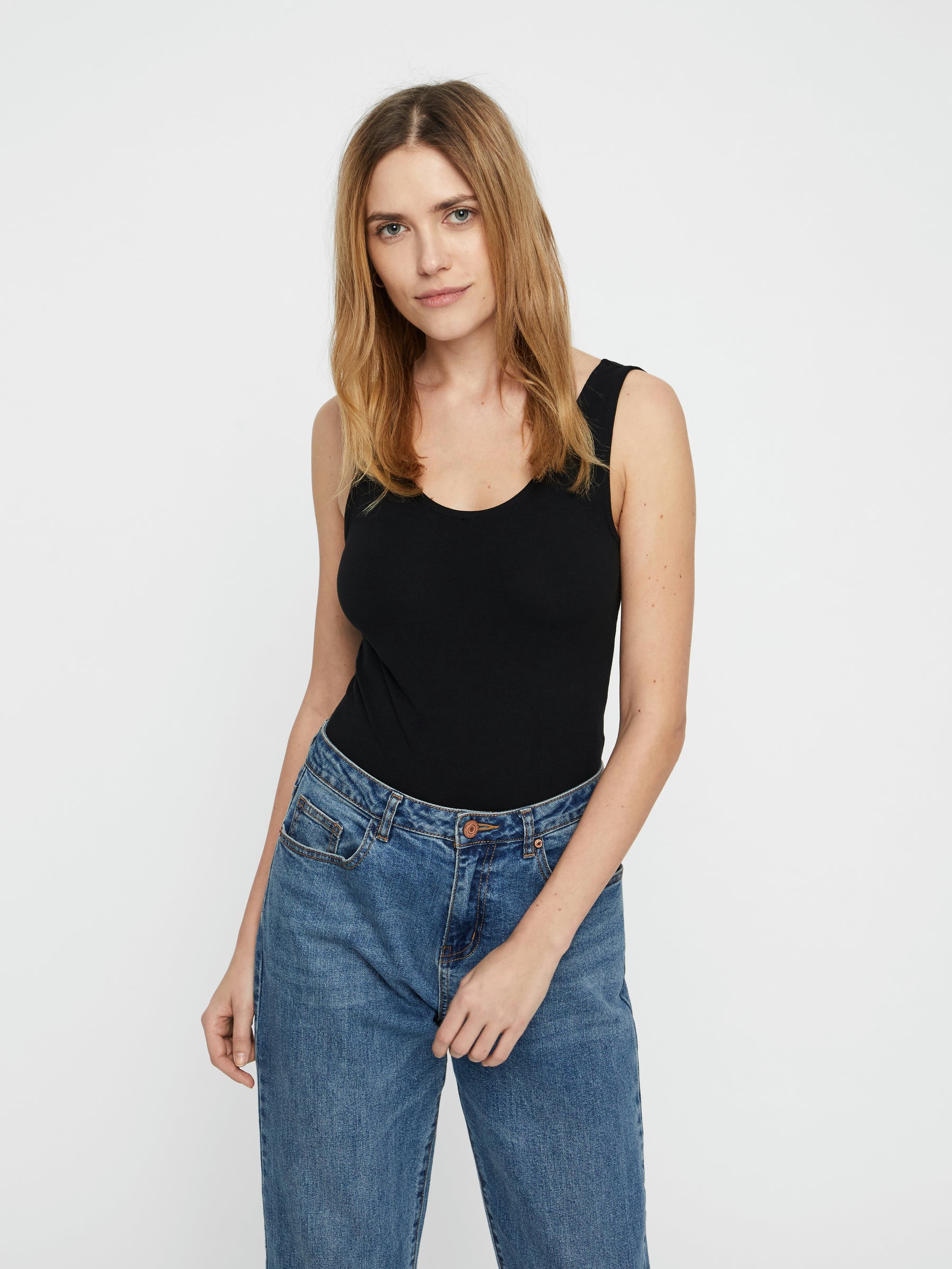 Noisy May body sans manches lot de 2 noir blanc coton slim