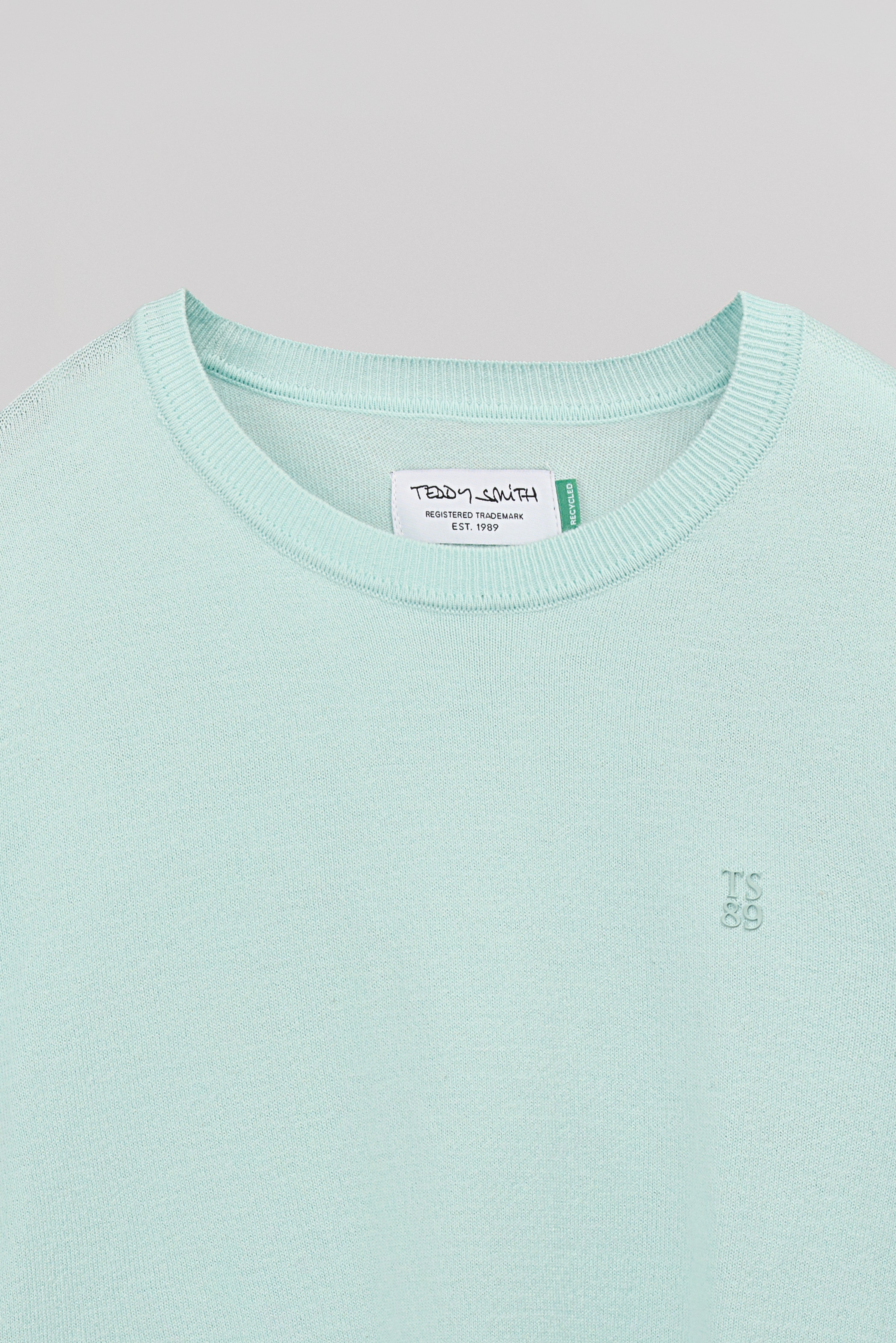 Teddy Smith P-Martino pull col rond menthol ajusté
