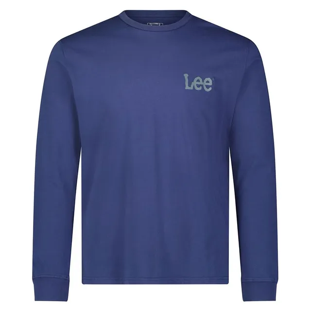 Lee Ls Wobbly Logo Tee t-shirt homme XL écru manches longues