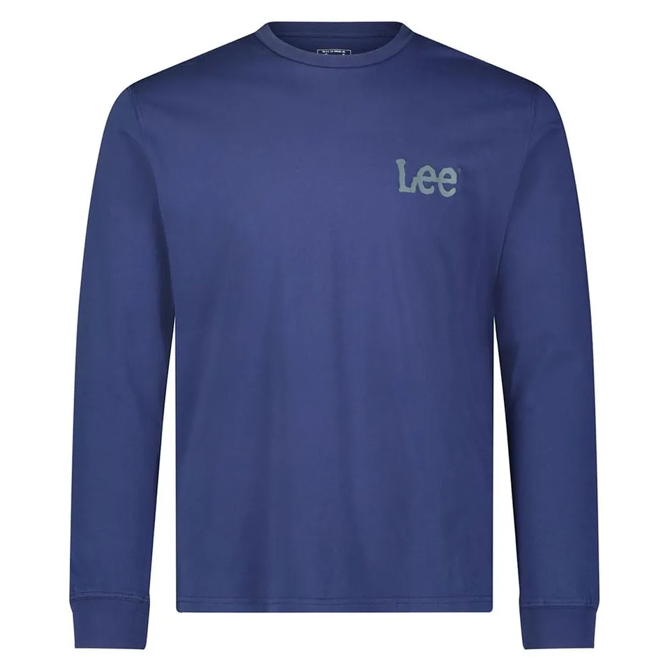 Lee Ls Wobbly Logo Tee t-shirt homme XL écru manches longues